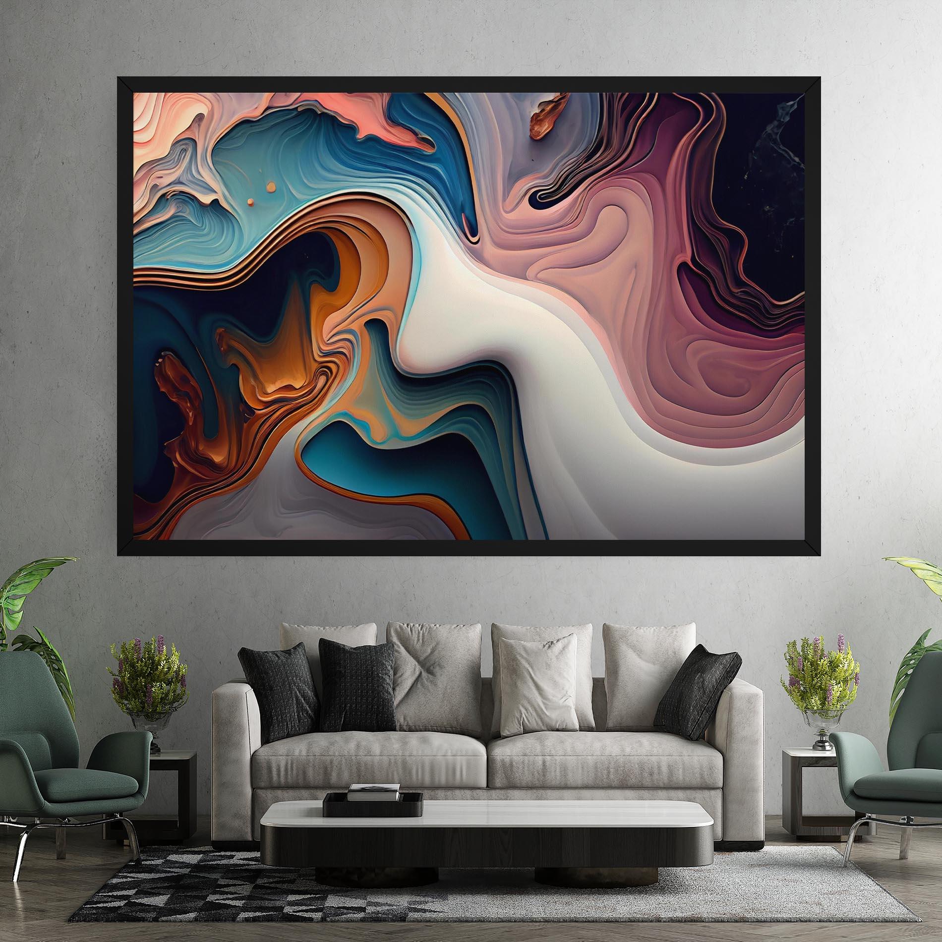 Leinwandbild Mixed Colors Marble mockup 7