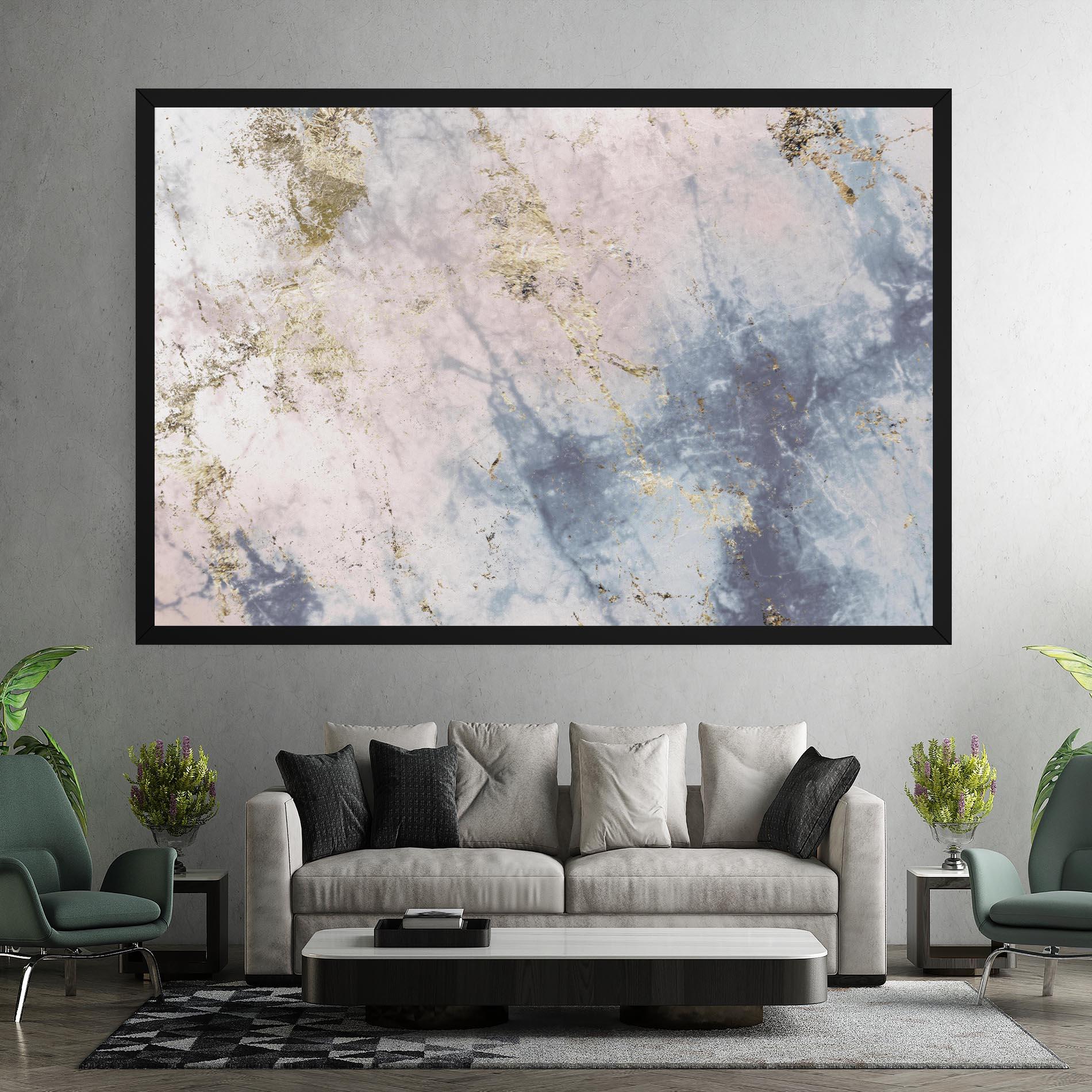 Leinwandbild Pink Blue Marble mockup 7