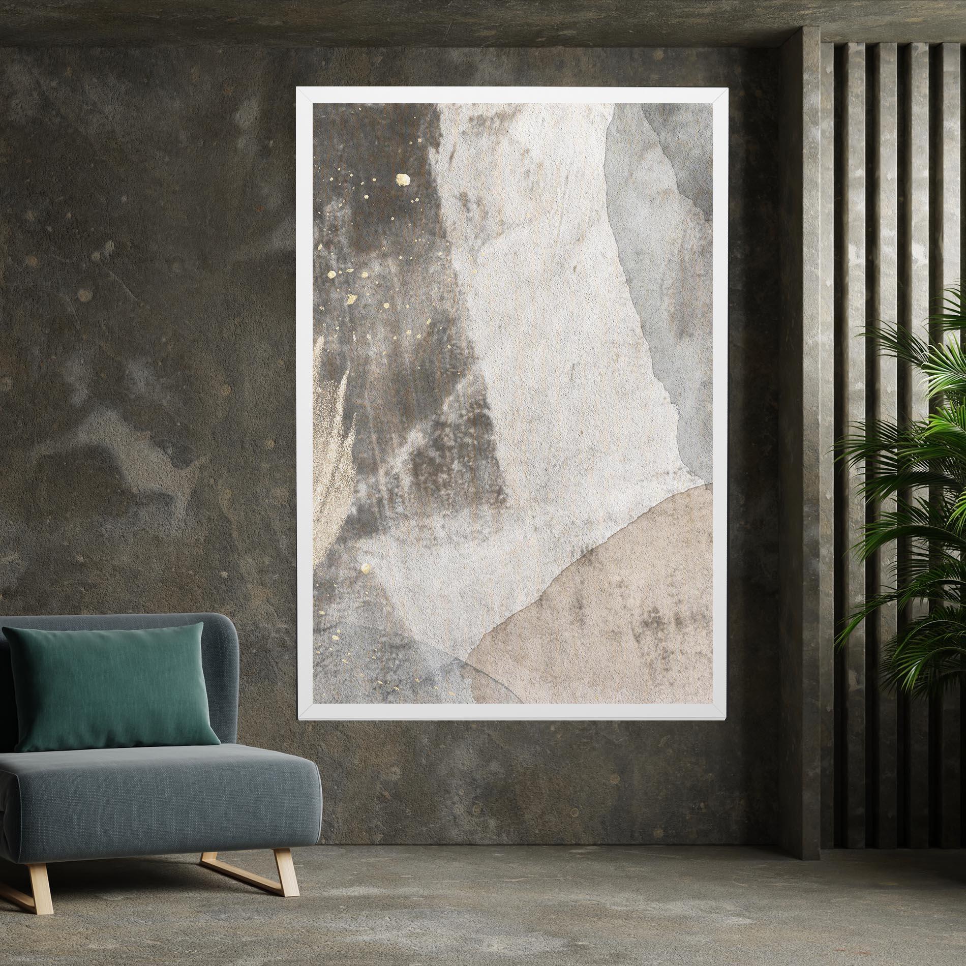 Leinwandbild Light Cream Marble mockup 7