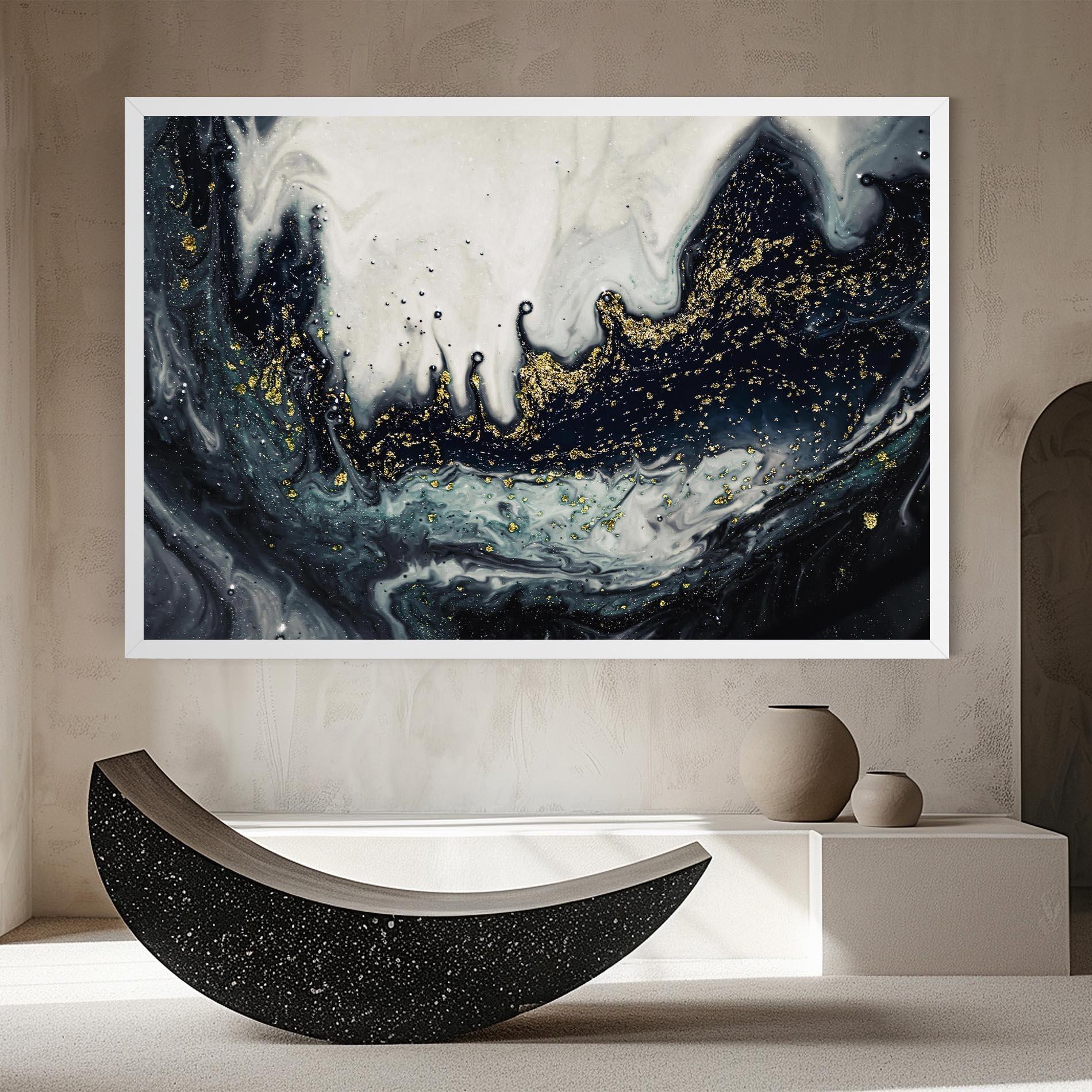 Leinwandbild Abstract Black mockup 8