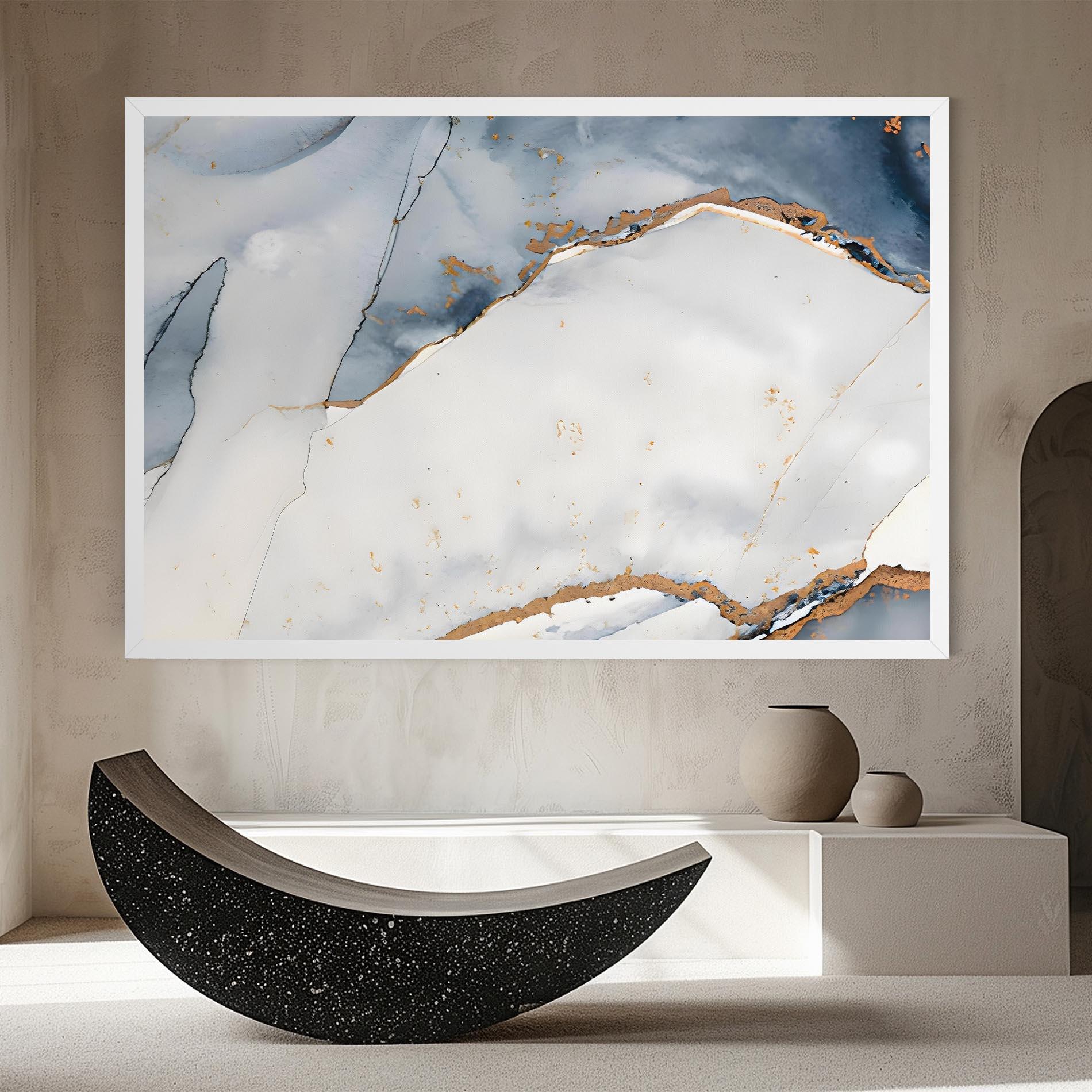 Leinwandbild Blue Watercolor mockup 8