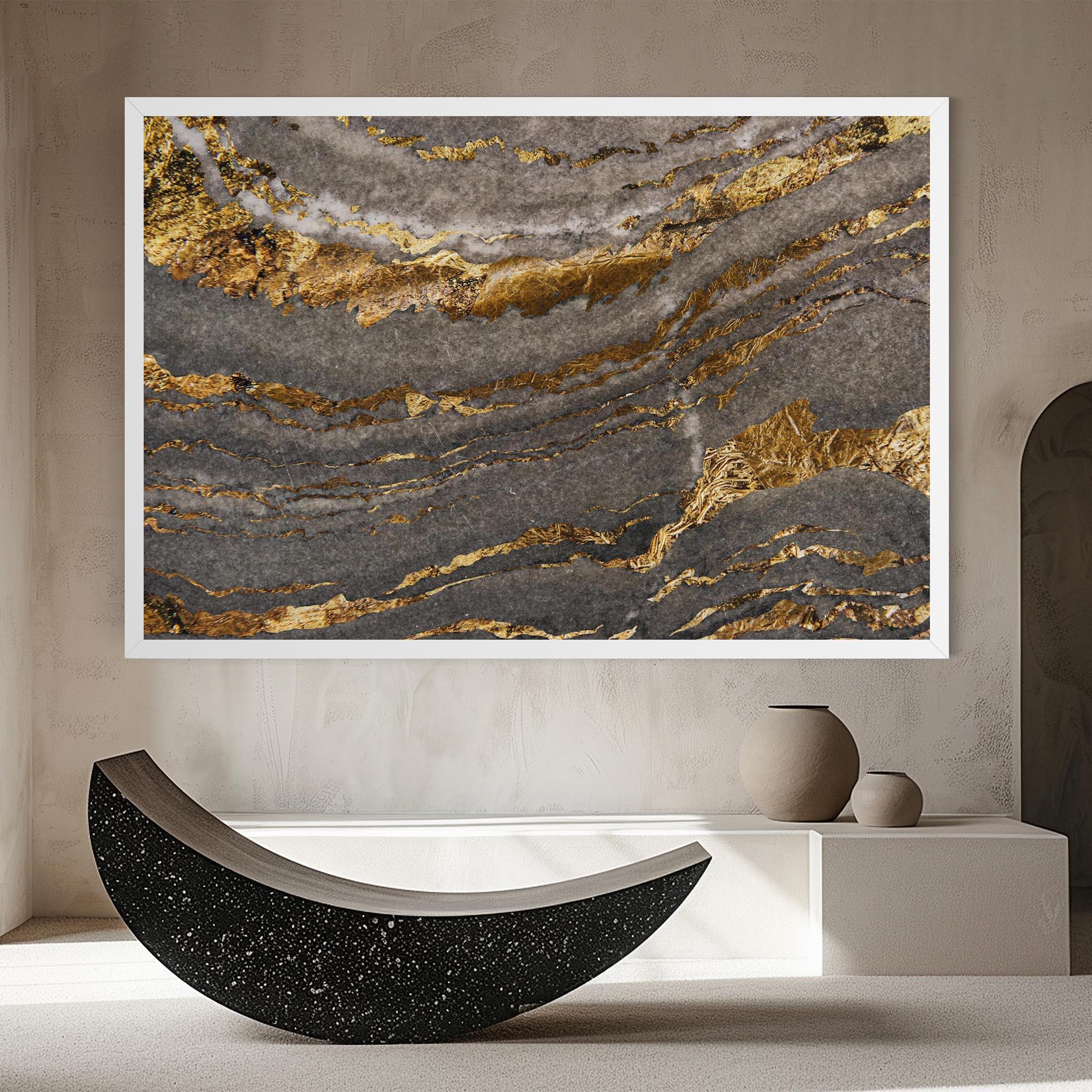 Leinwandbild Dark Colden Grey mockup 8