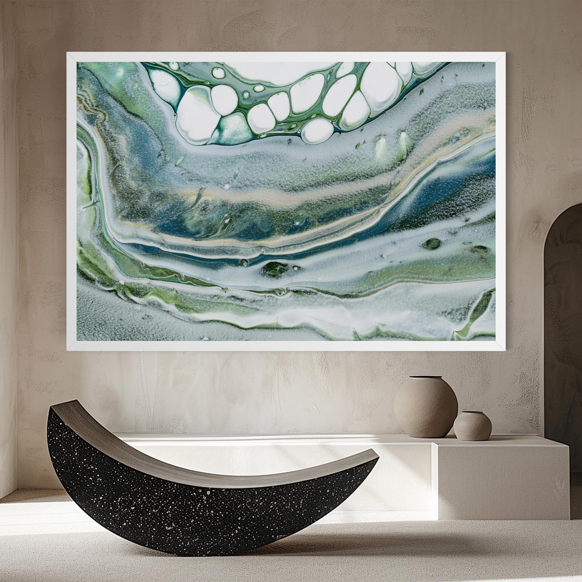 Leinwandbild Dark Green Liquid mockup 8