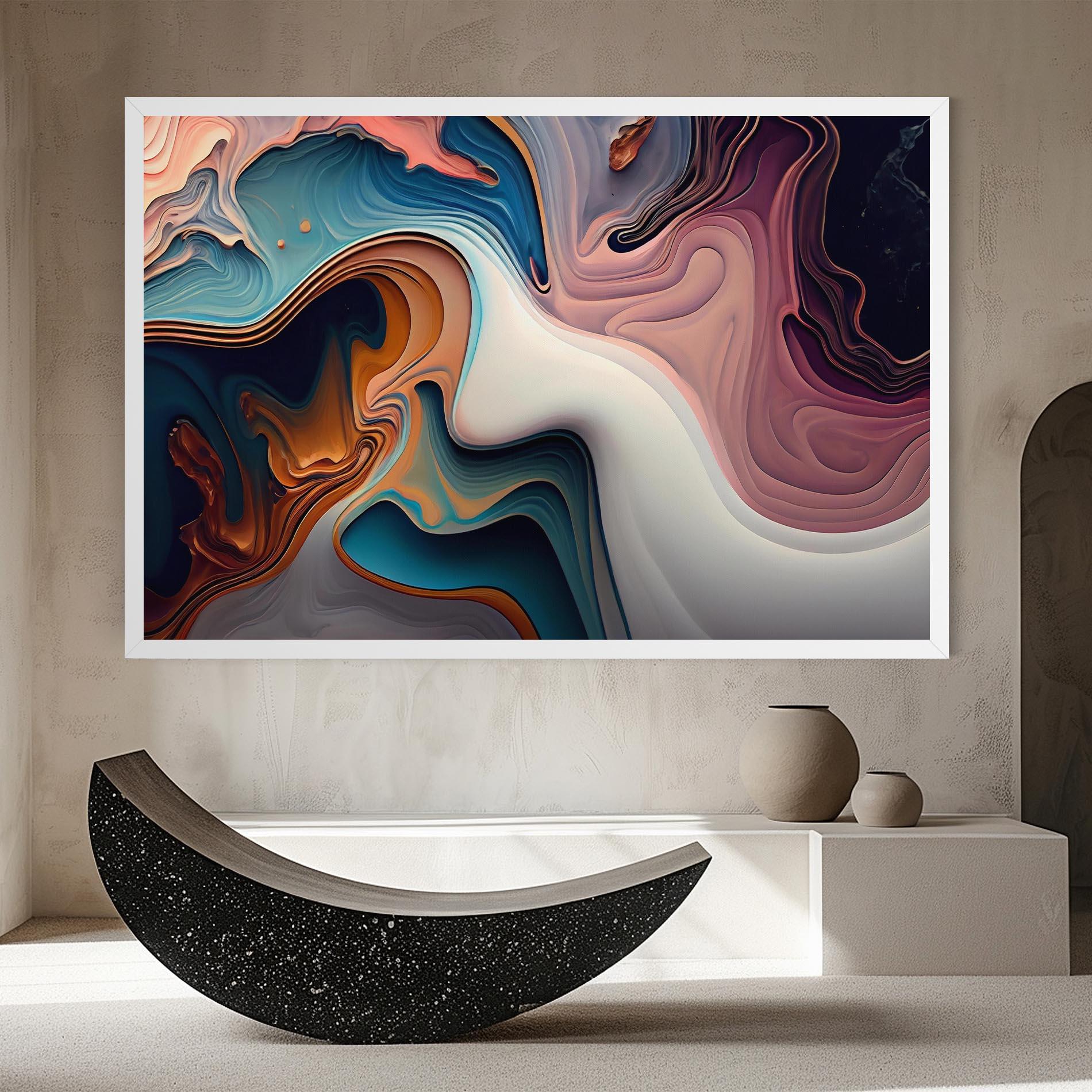 Leinwandbild Mixed Colors Marble mockup 8