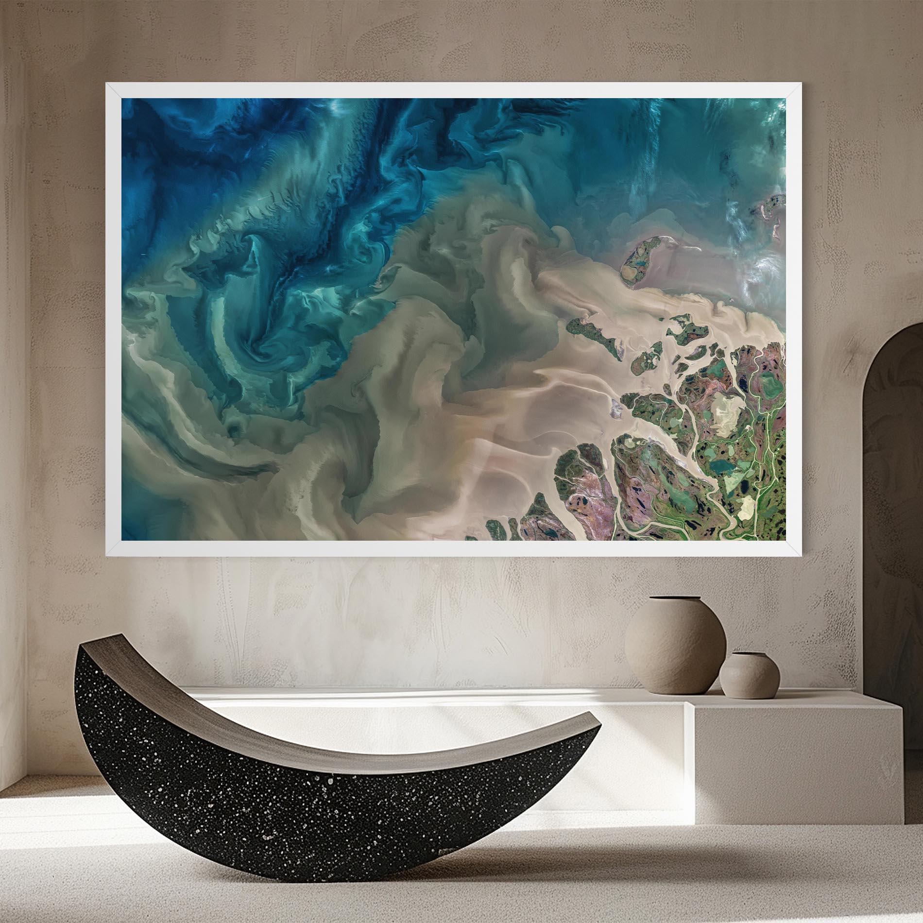 Leinwandbild Ocean Blue Marble mockup 8