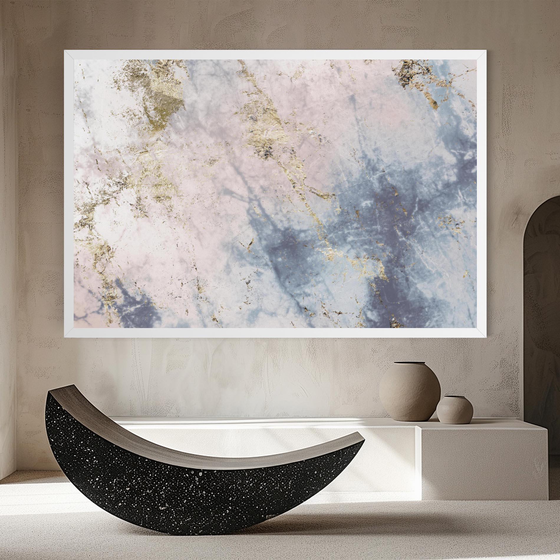 Leinwandbild Pink Blue Marble mockup 8