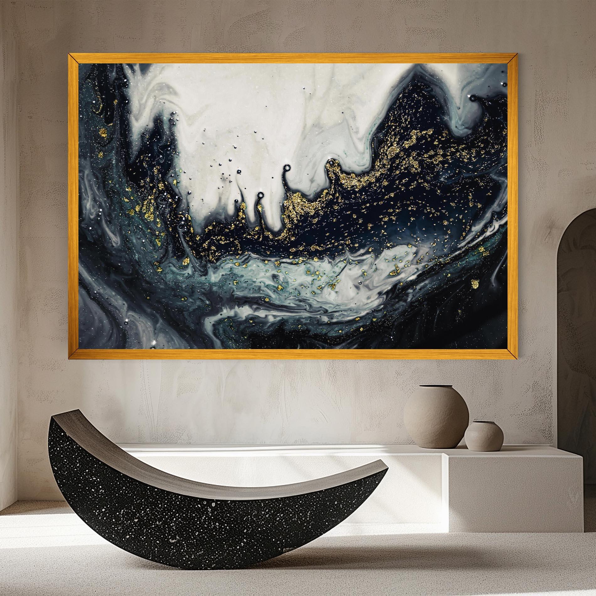 Leinwandbild Abstract Black mockup 8