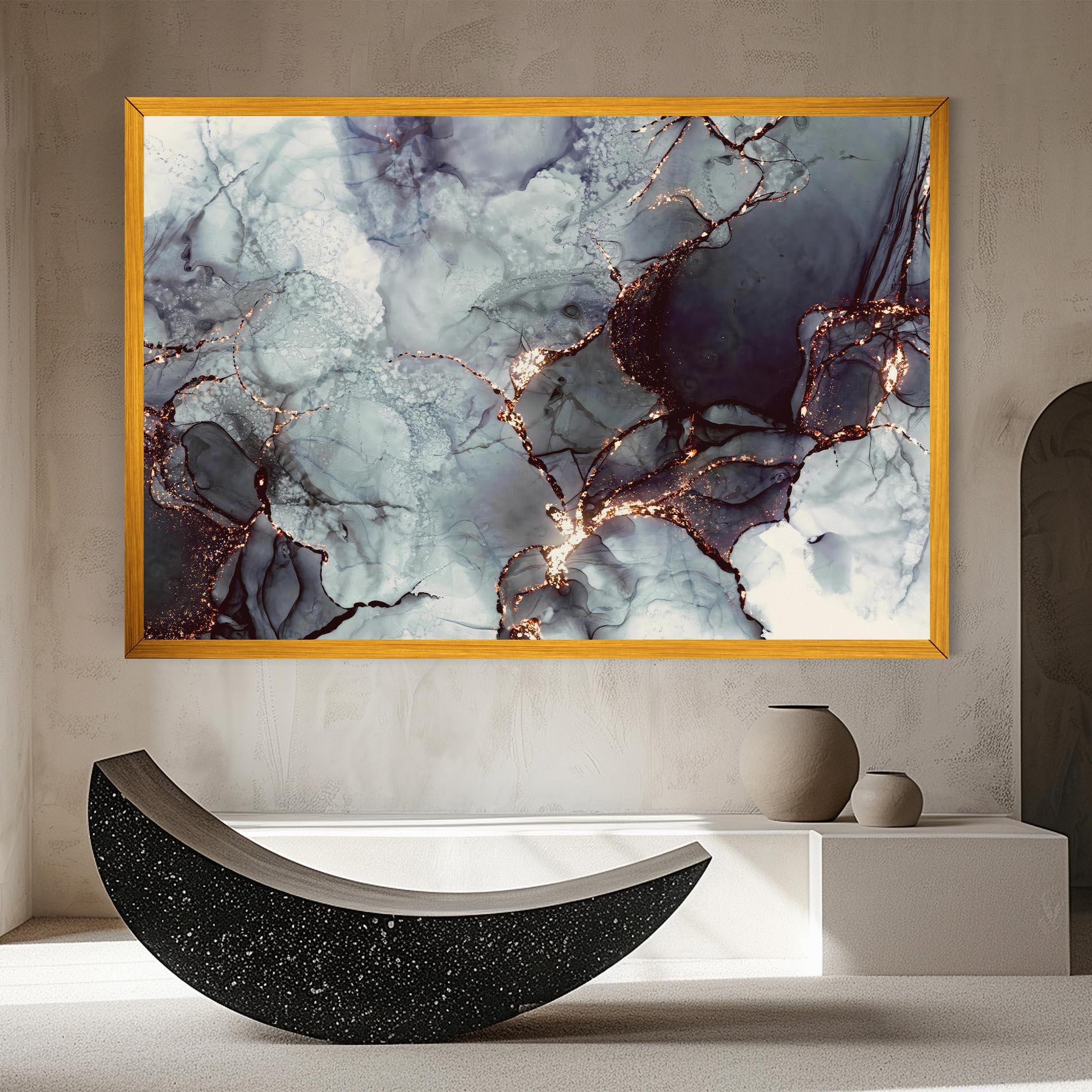 Leinwandbild Abstract Gold Path mockup 8