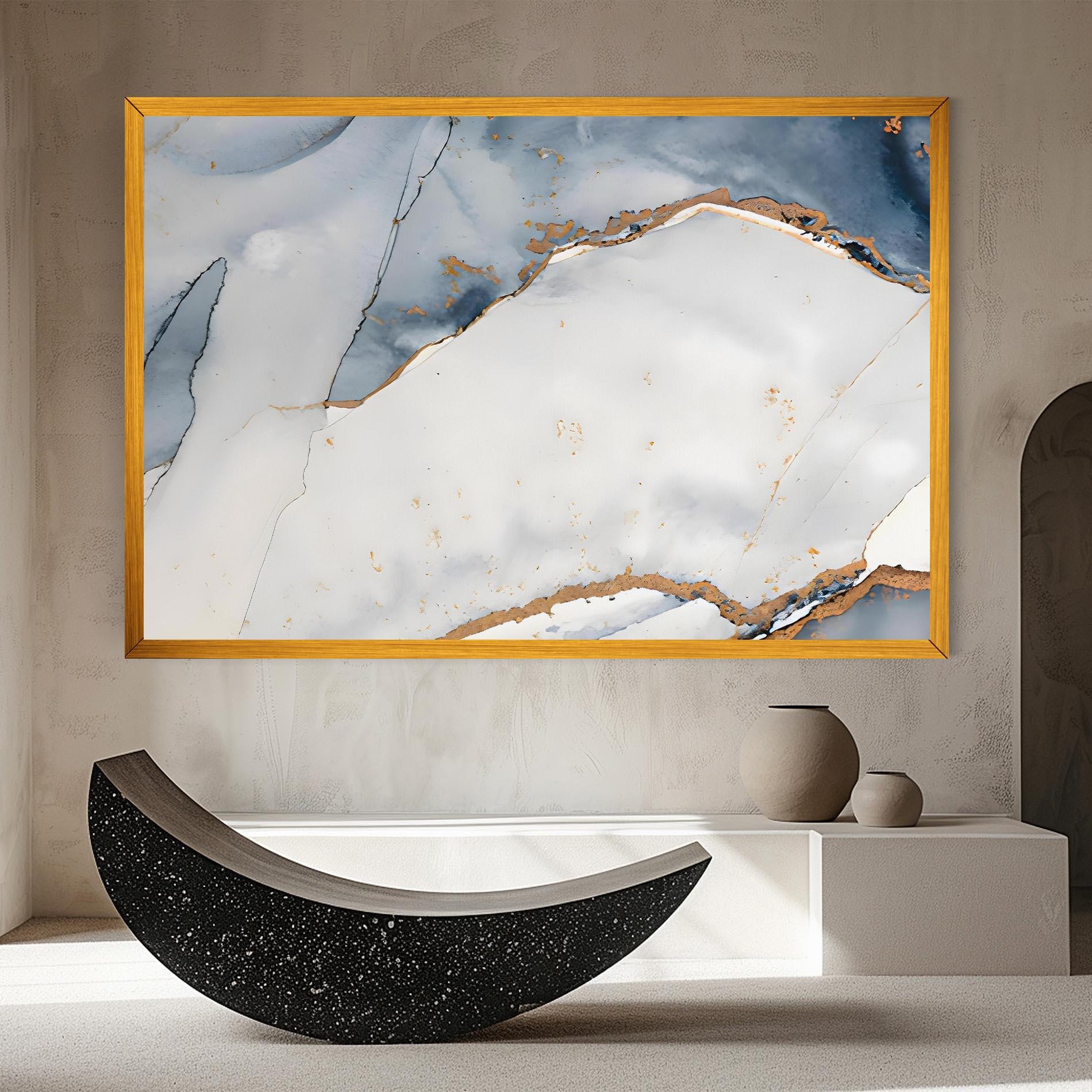 Leinwandbild Blue Watercolor mockup 8