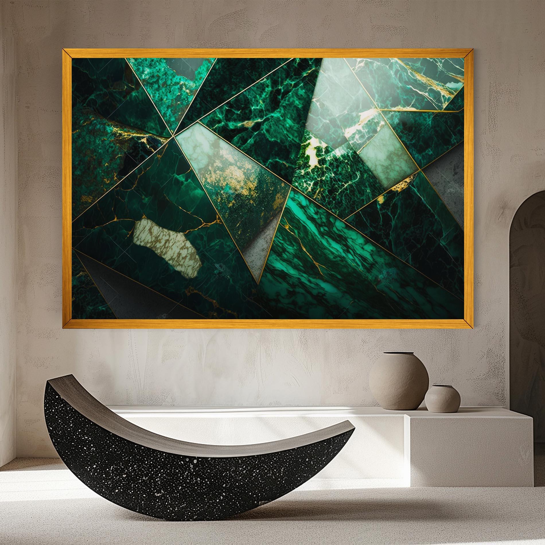 Leinwandbild Green Marble mockup 8