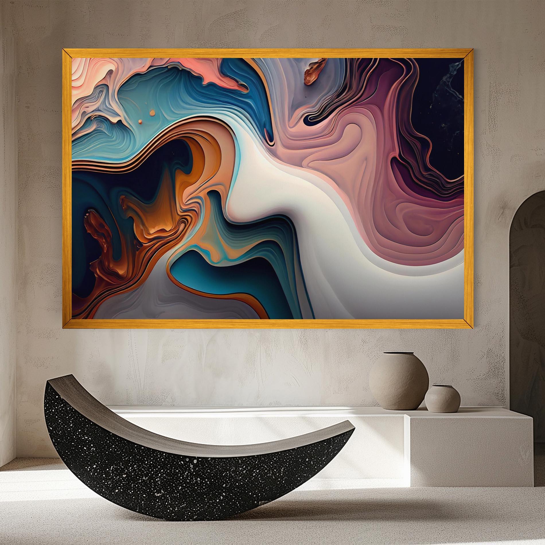 Leinwandbild Mixed Colors Marble mockup 8