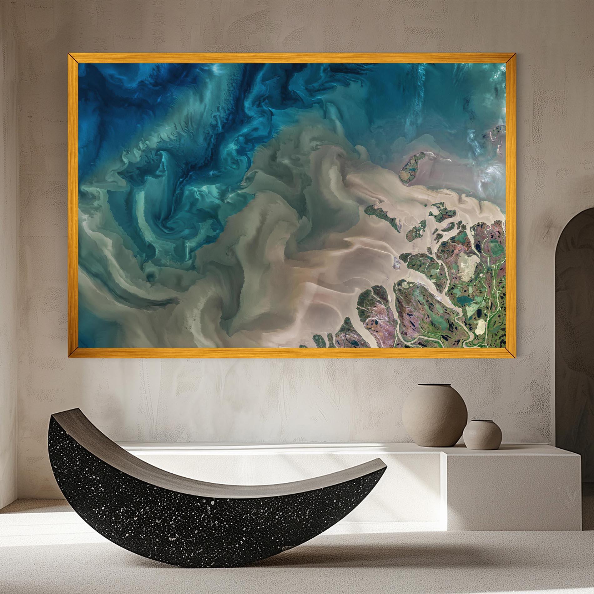 Leinwandbild Ocean Blue Marble mockup 8