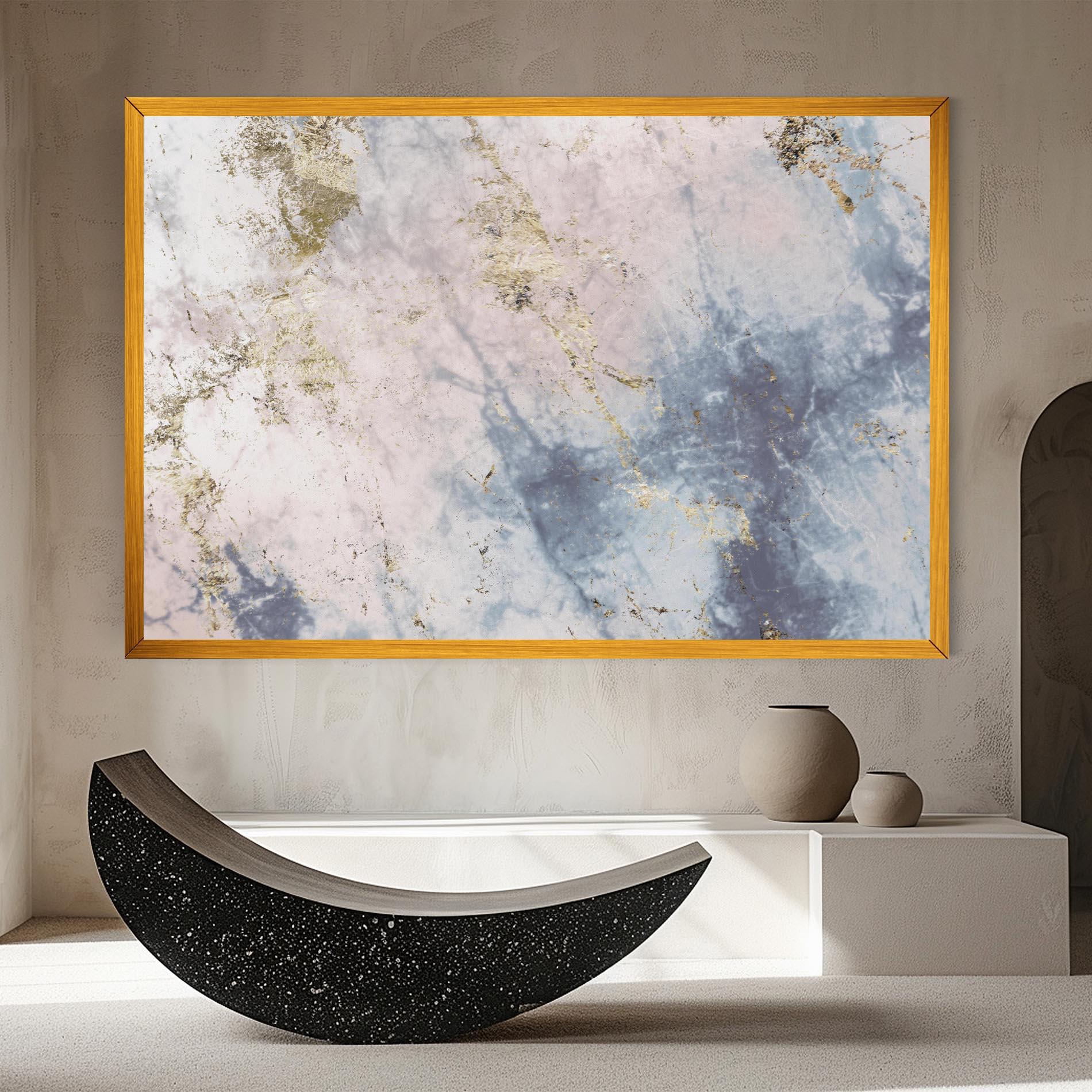 Leinwandbild Pink Blue Marble mockup 8