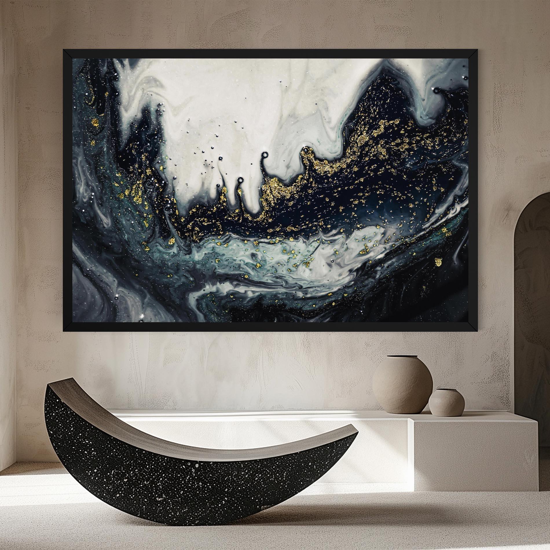 Leinwandbild Abstract Black mockup 8