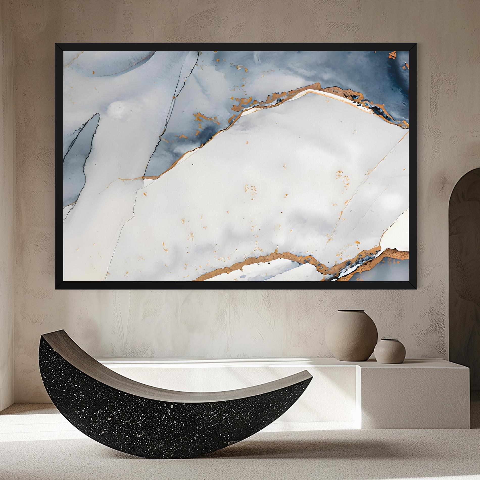 Leinwandbild Blue Watercolor mockup 8