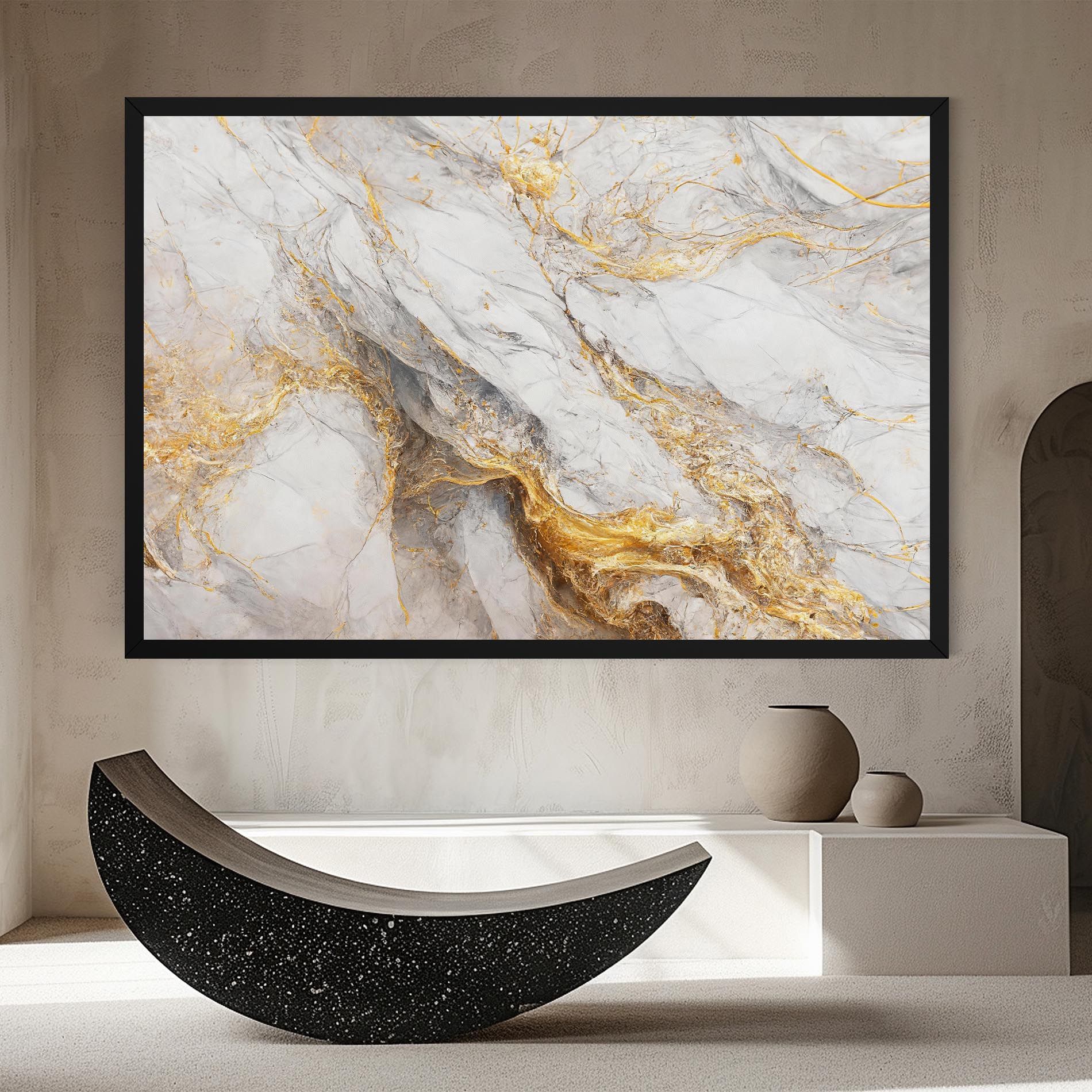 Gold Liquid Grey Marble mockup 8