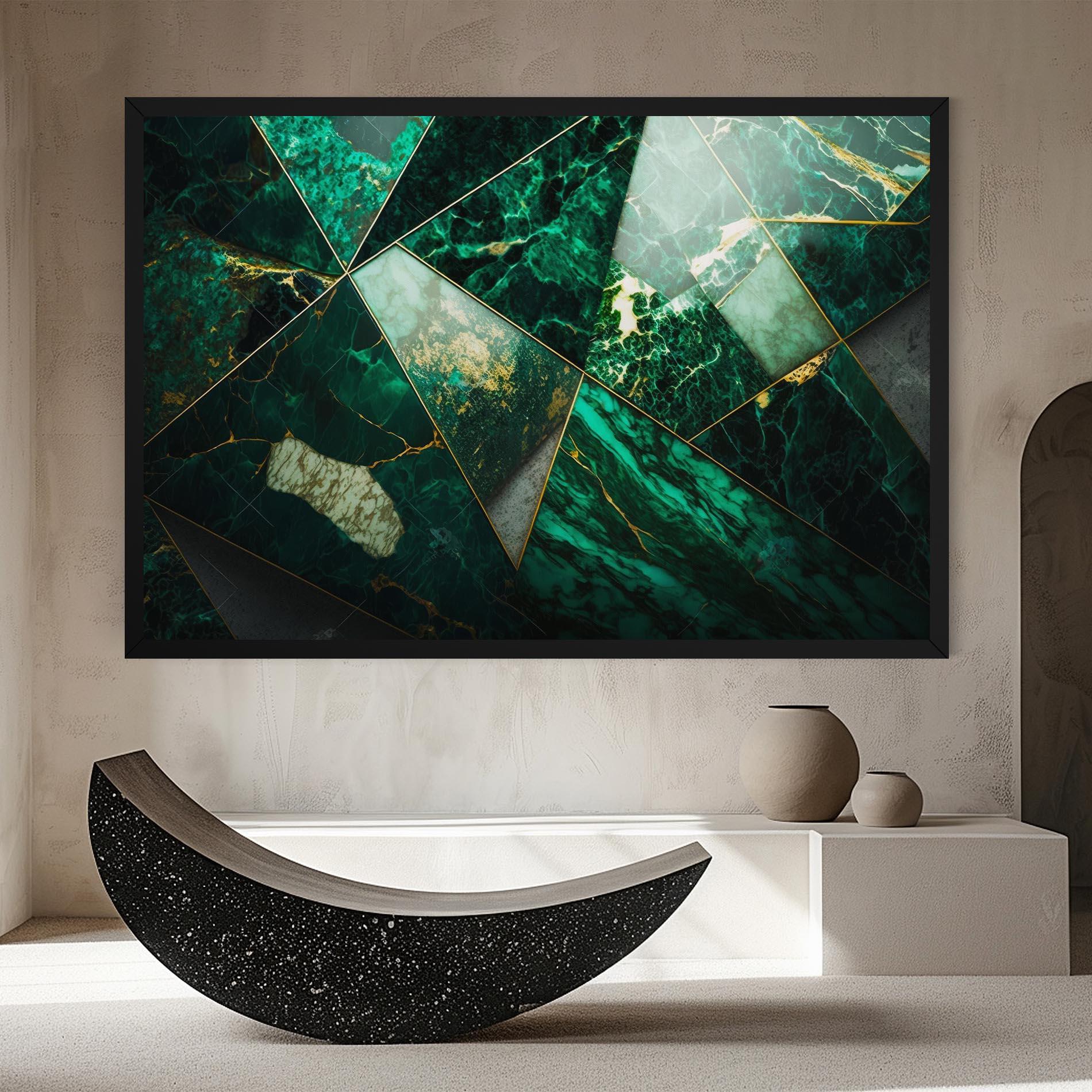 Leinwandbild Green Marble mockup 8
