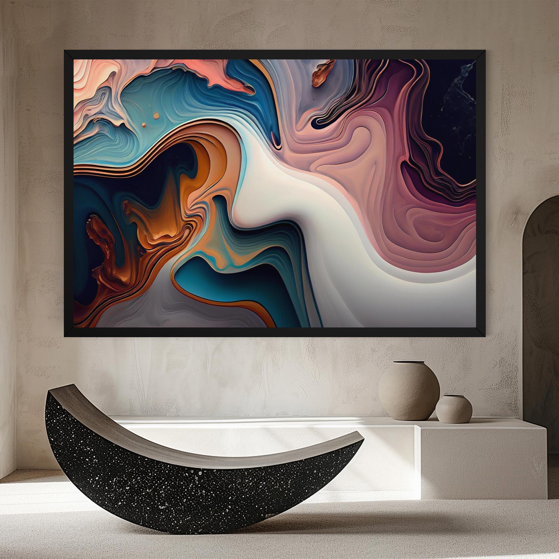Leinwandbild Mixed Colors Marble mockup 8