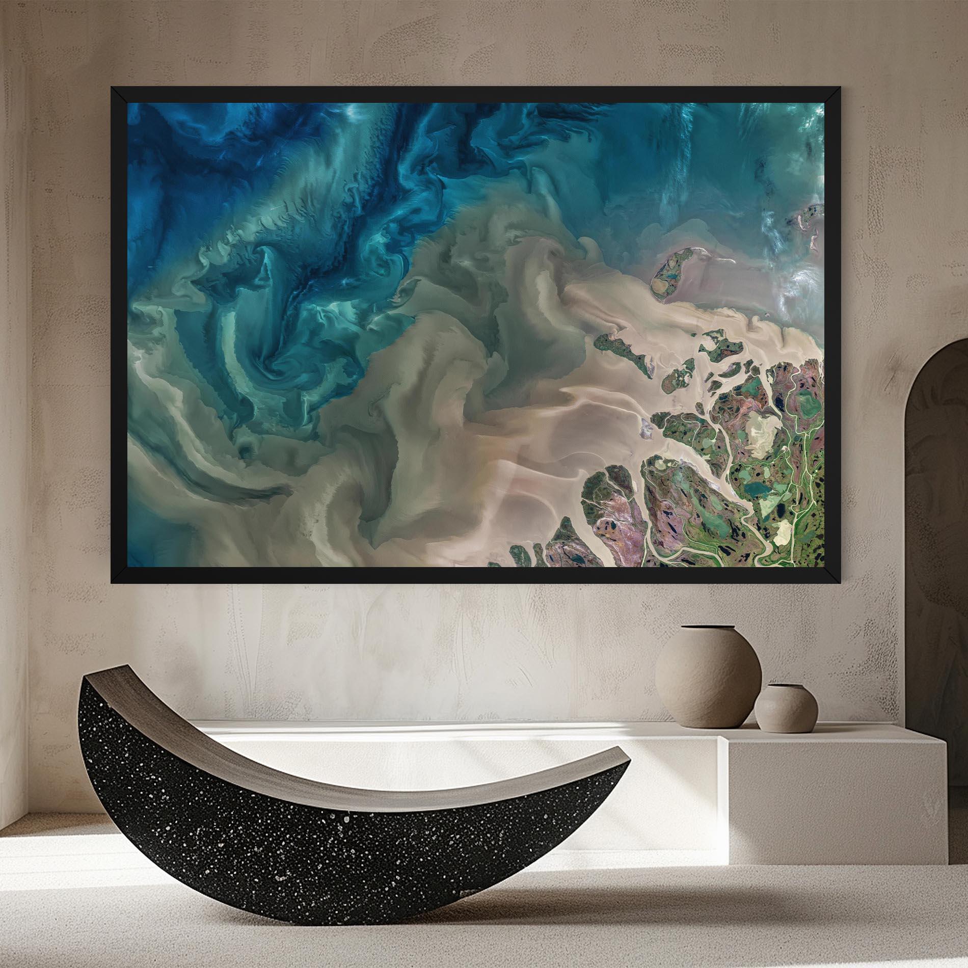 Leinwandbild Ocean Blue Marble mockup 8