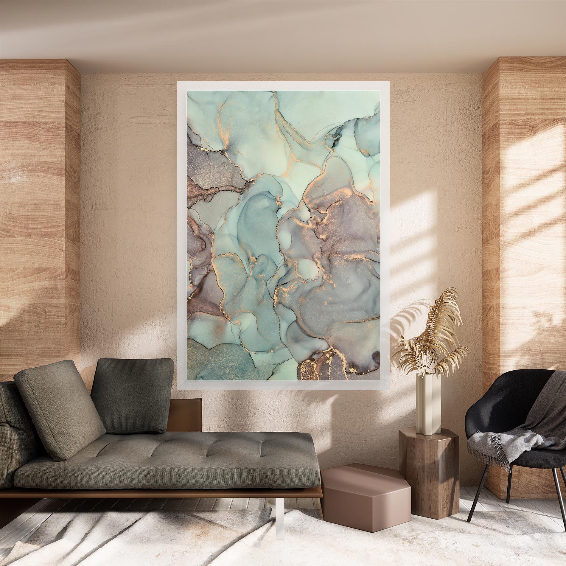 Abstract Turquoise Marble mockup 8