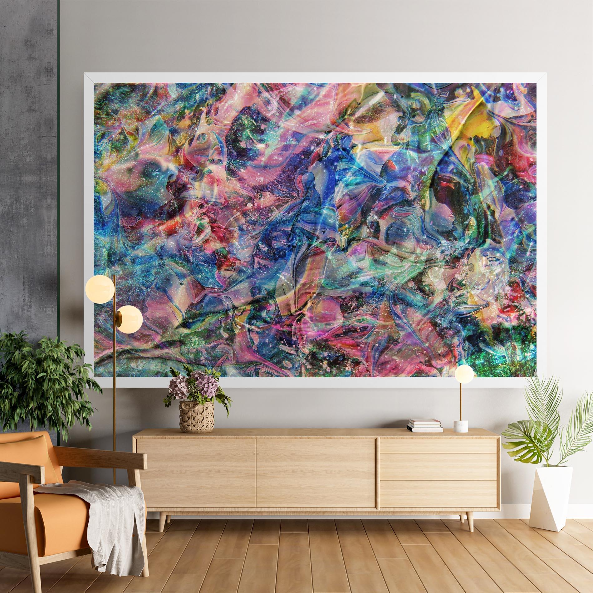 Leinwandbild Abstract Colourful Glass mockup 9