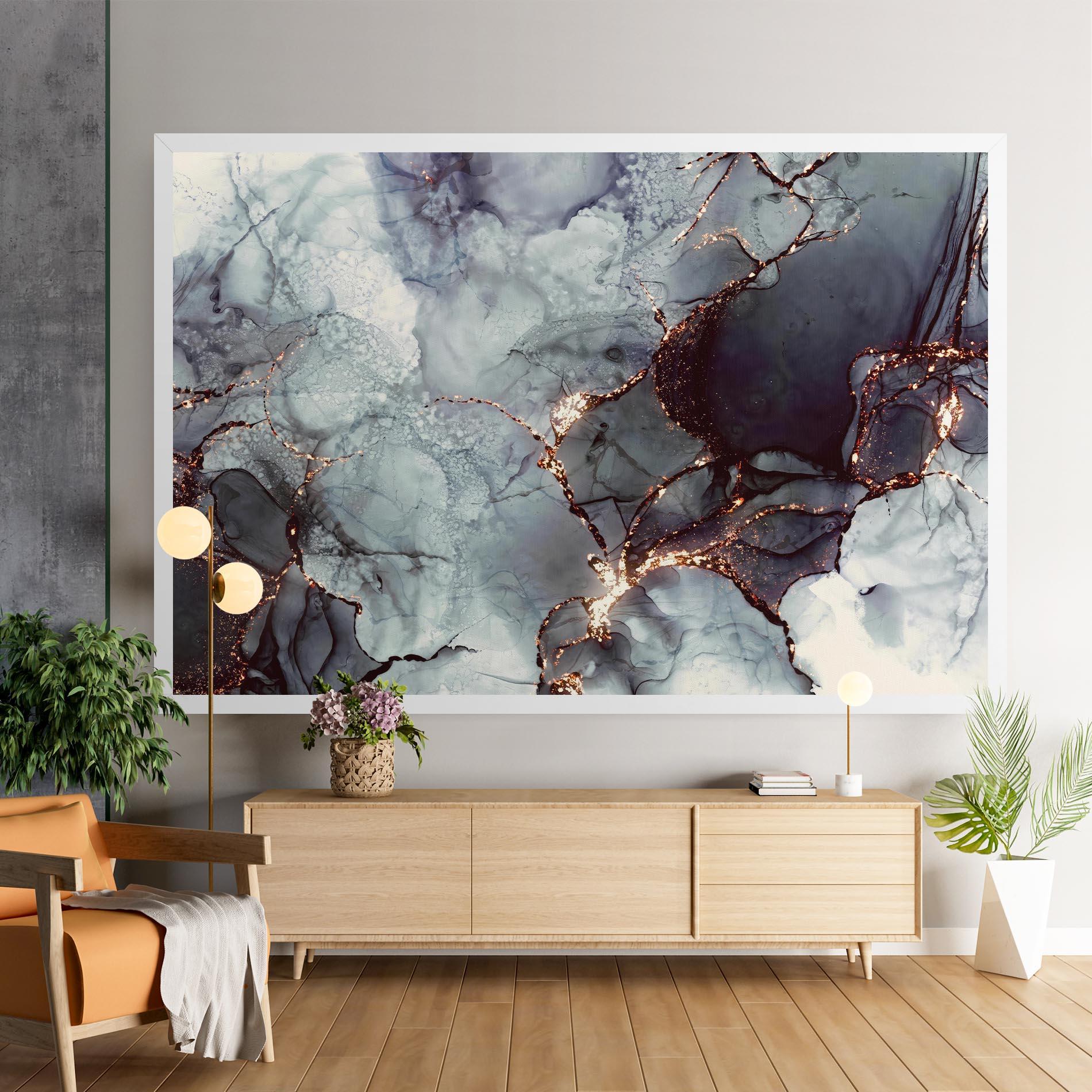 Leinwandbild Abstract Gold Path mockup 9