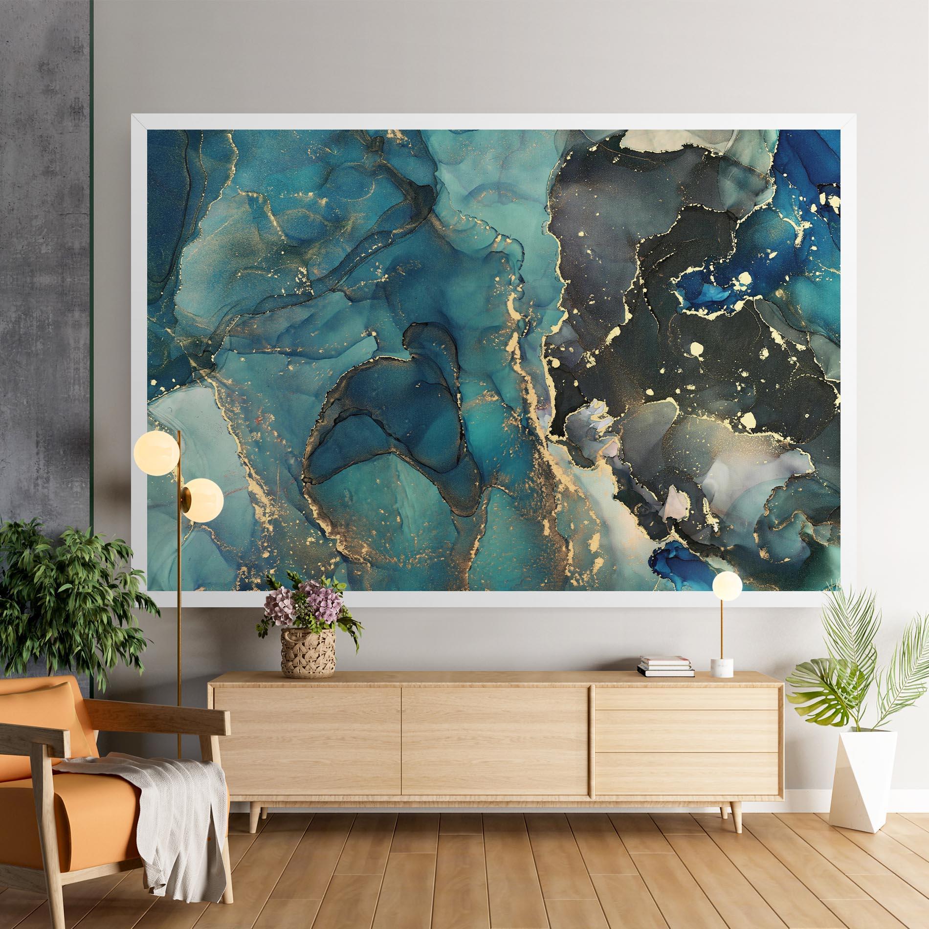 Leinwandbild Blue Marble mockup 9