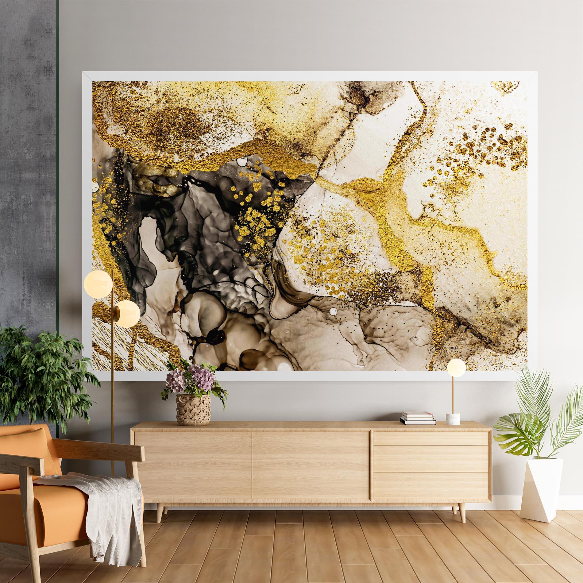 Leinwandbild Golden Sand mockup 9