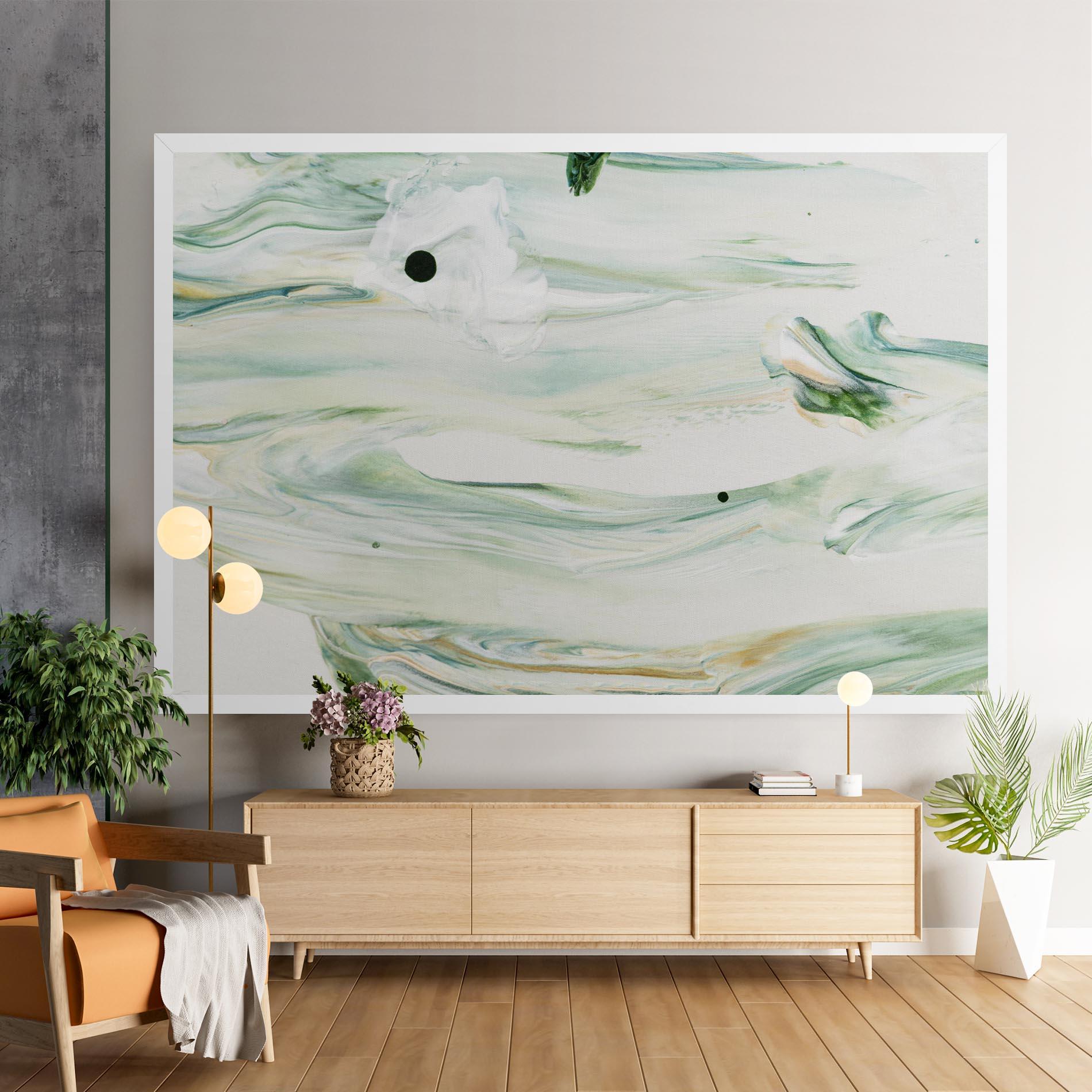 Leinwandbild Light Green Painting mockup 9