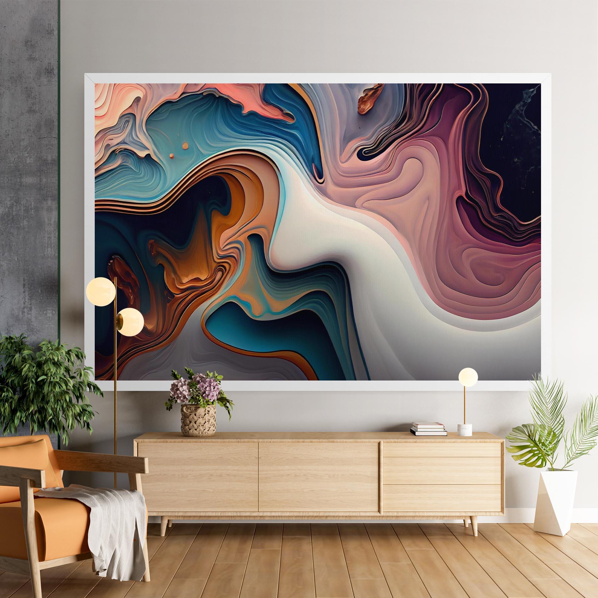 Leinwandbild Mixed Colors Marble mockup 9
