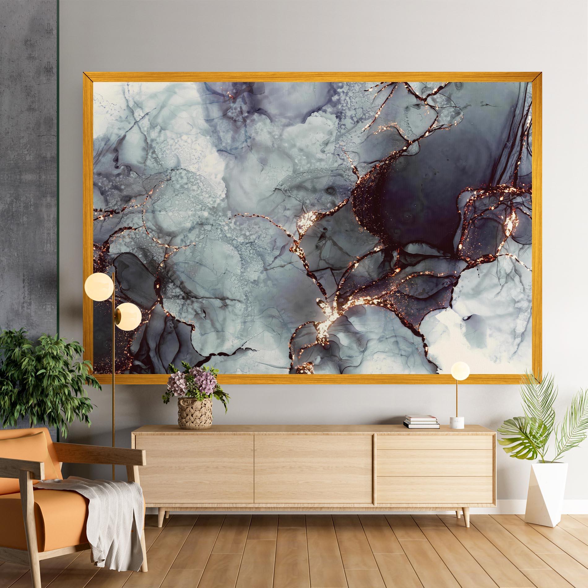 Leinwandbild Abstract Gold Path mockup 9