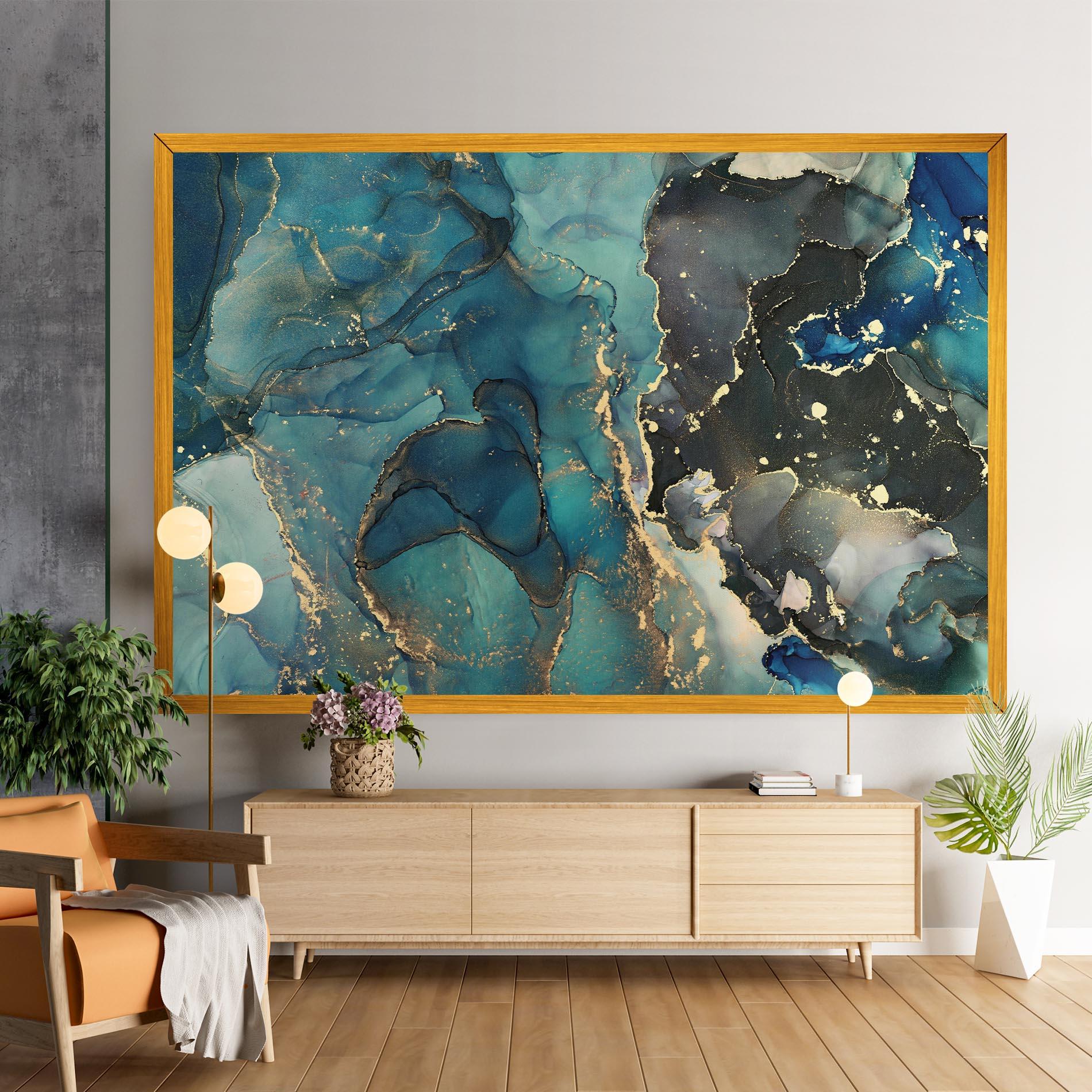 Leinwandbild Blue Marble mockup 9