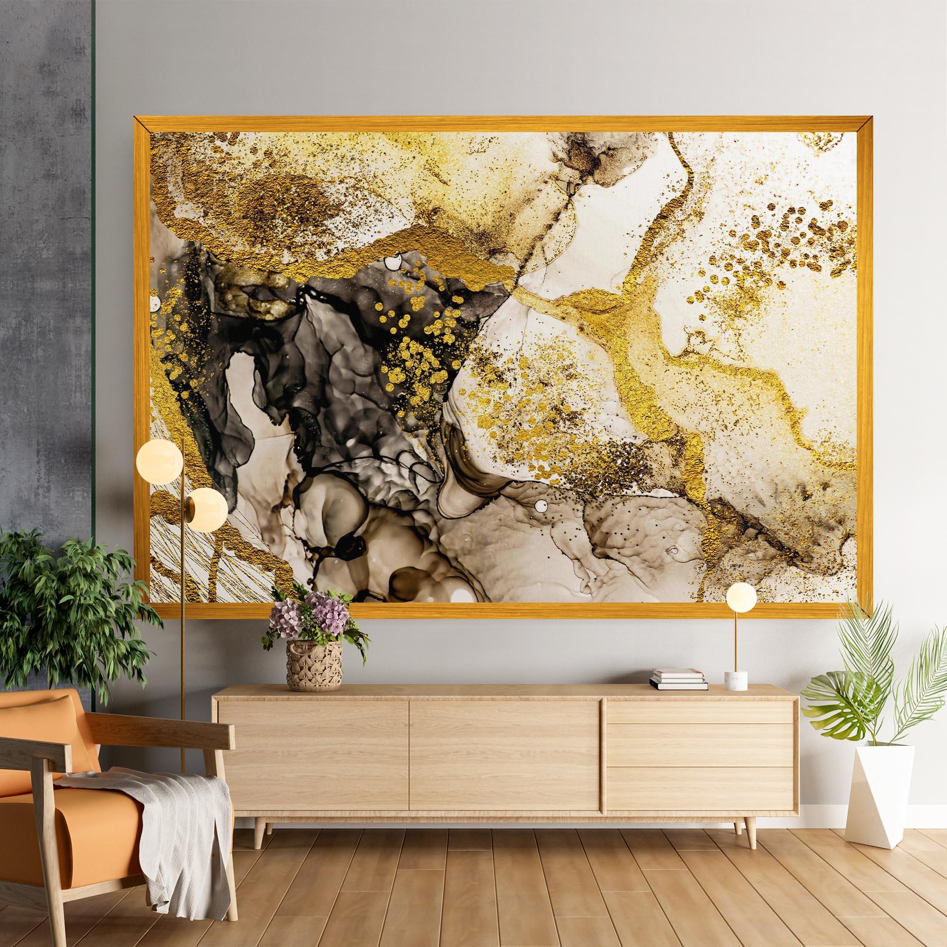 Leinwandbild Golden Sand mockup 9