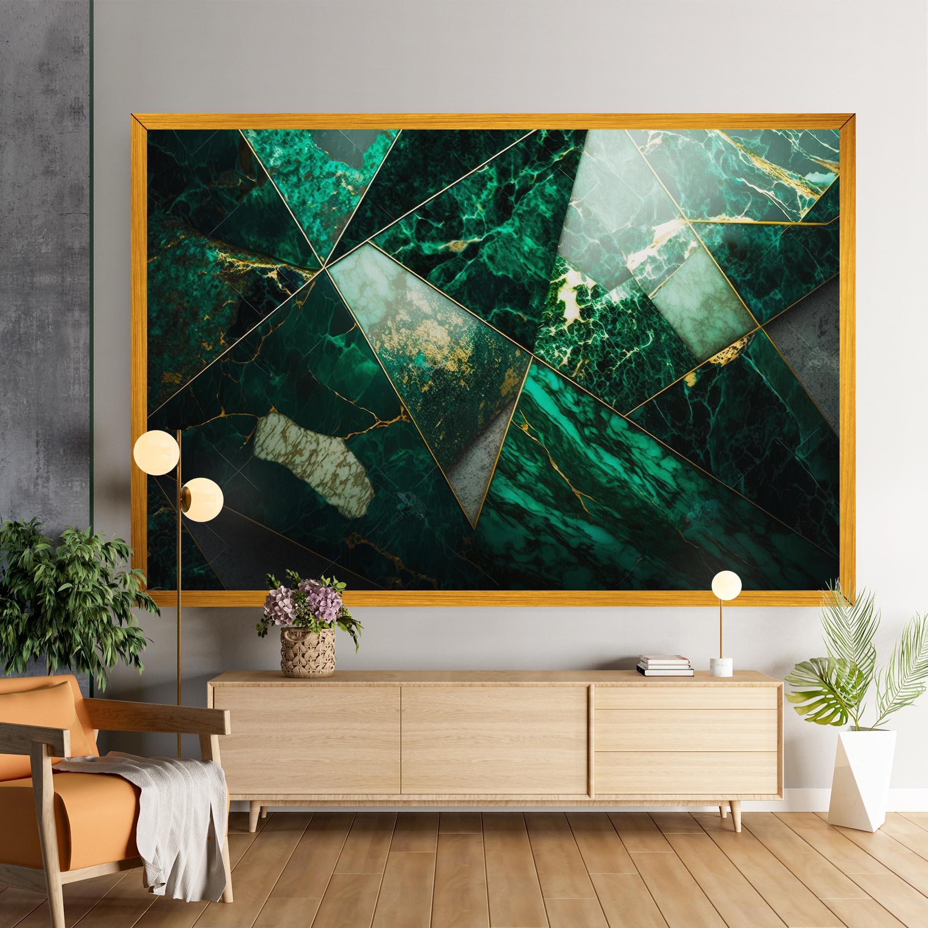 Leinwandbild Green Marble mockup 9
