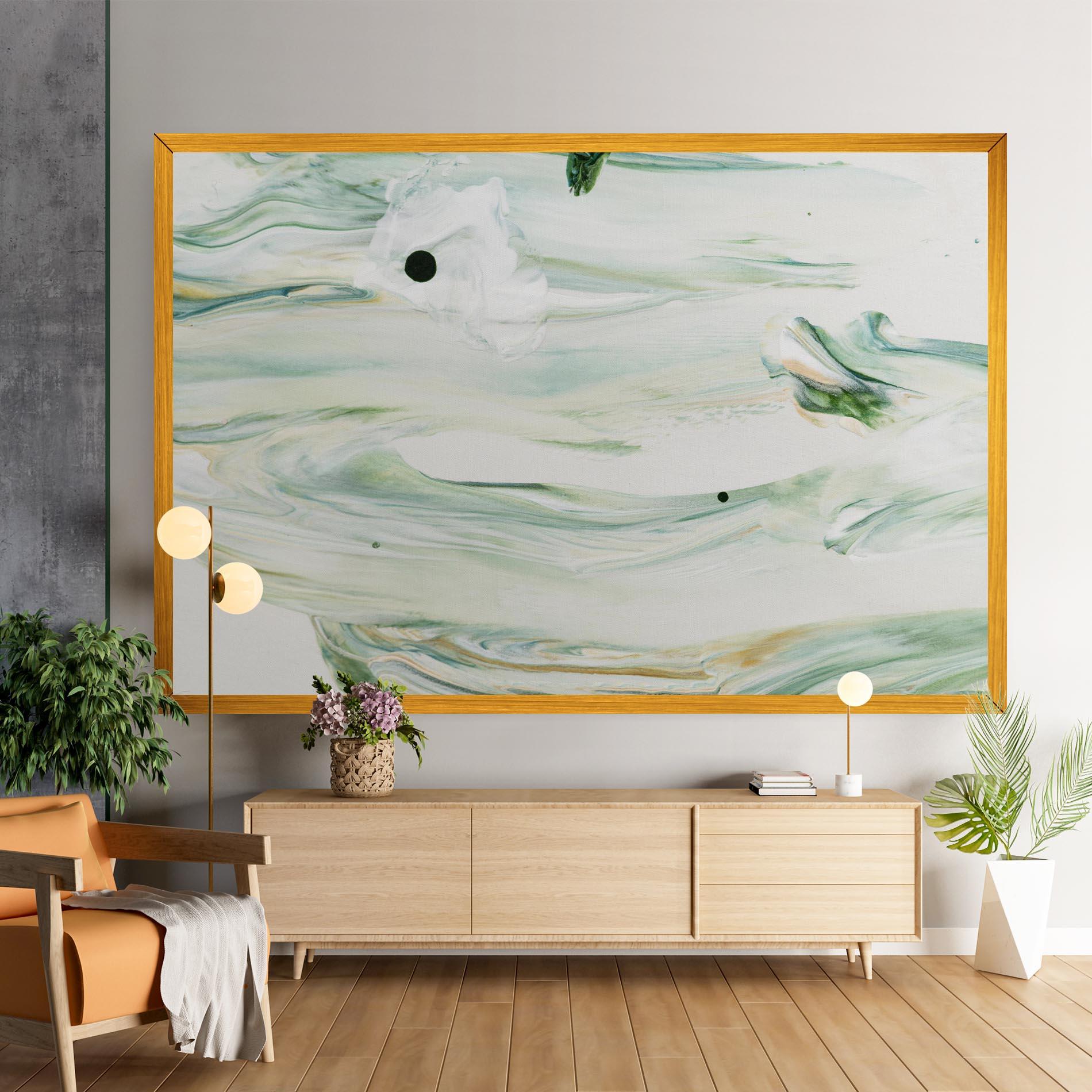 Leinwandbild Light Green Painting mockup 9