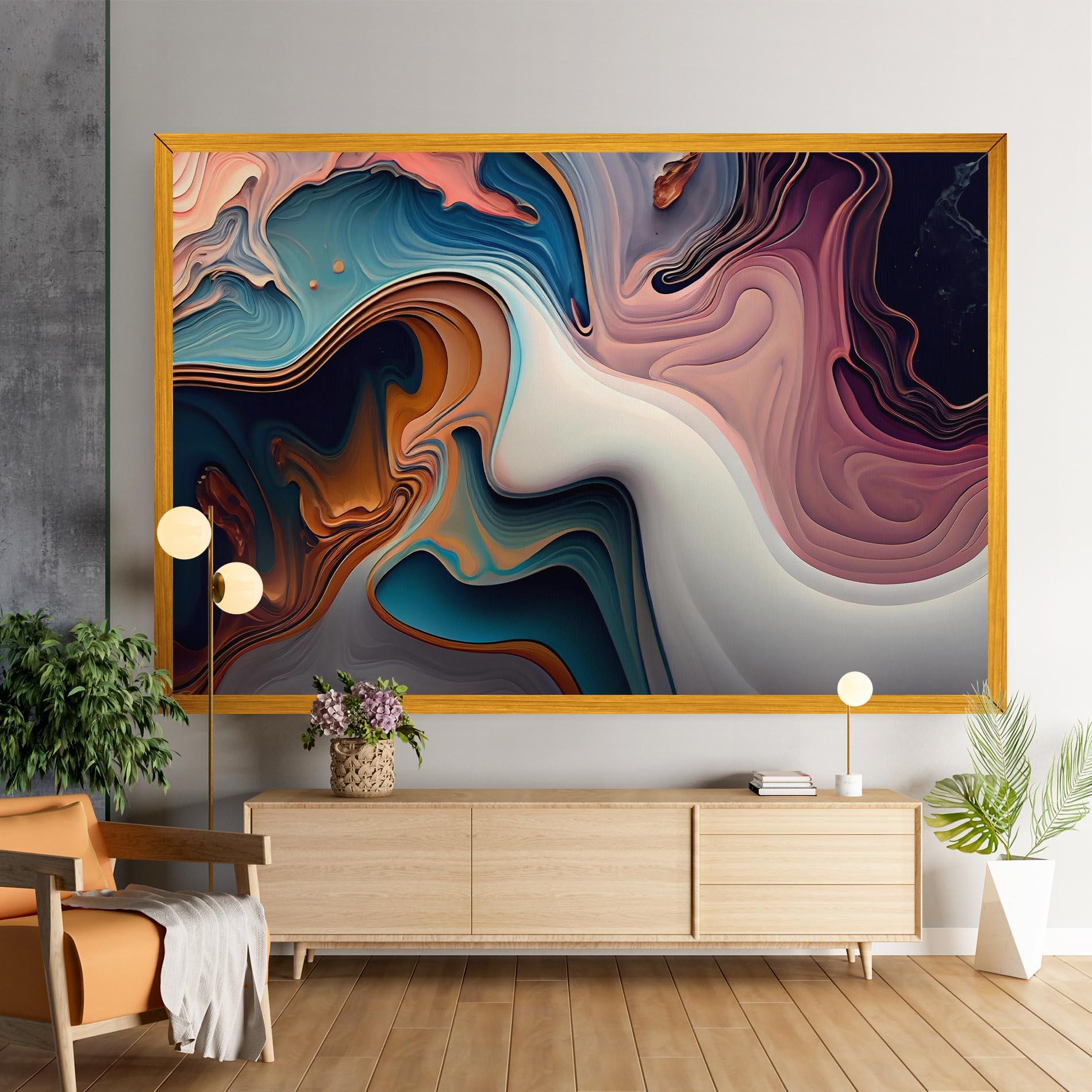 Leinwandbild Mixed Colors Marble mockup 9