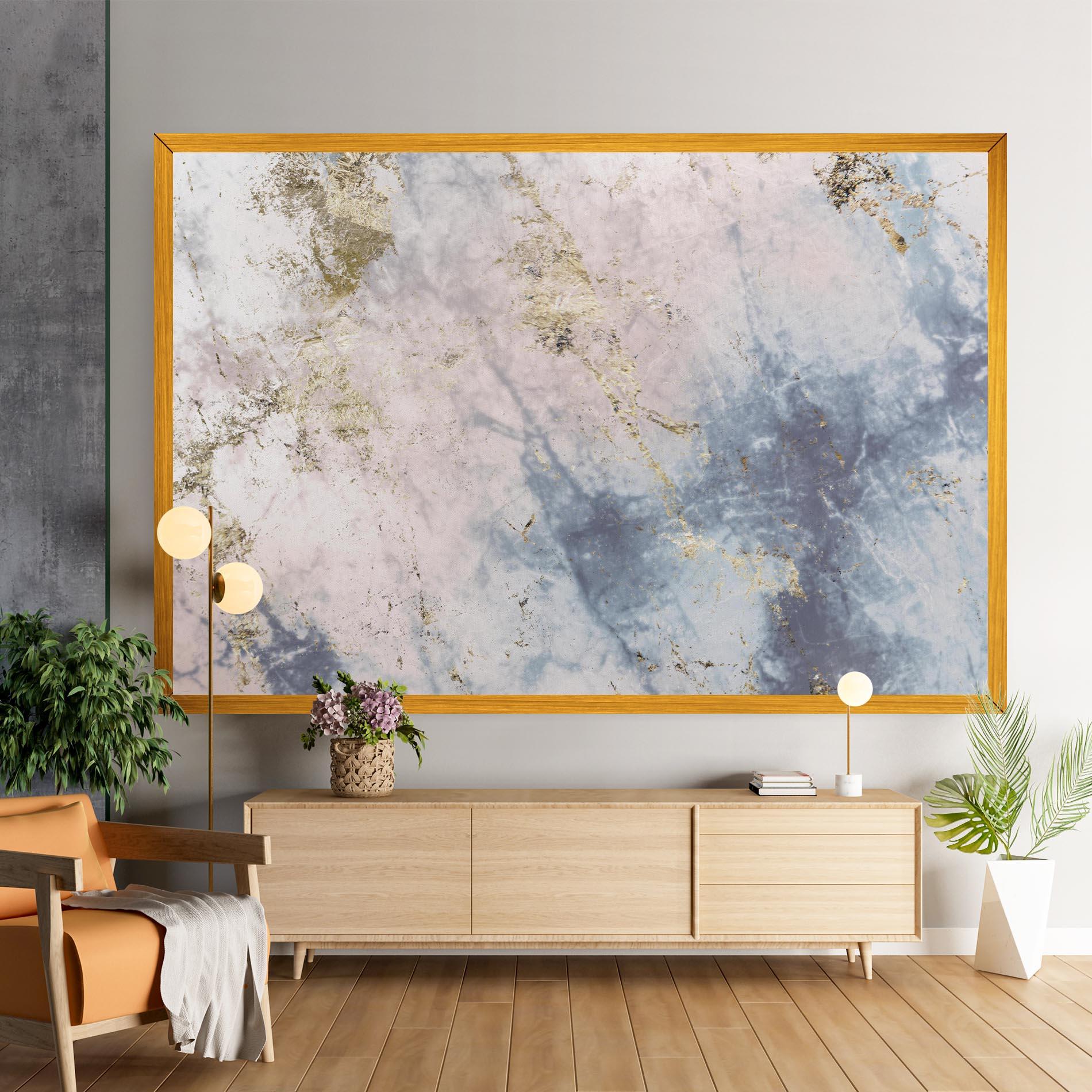 Leinwandbild Pink Blue Marble mockup 9