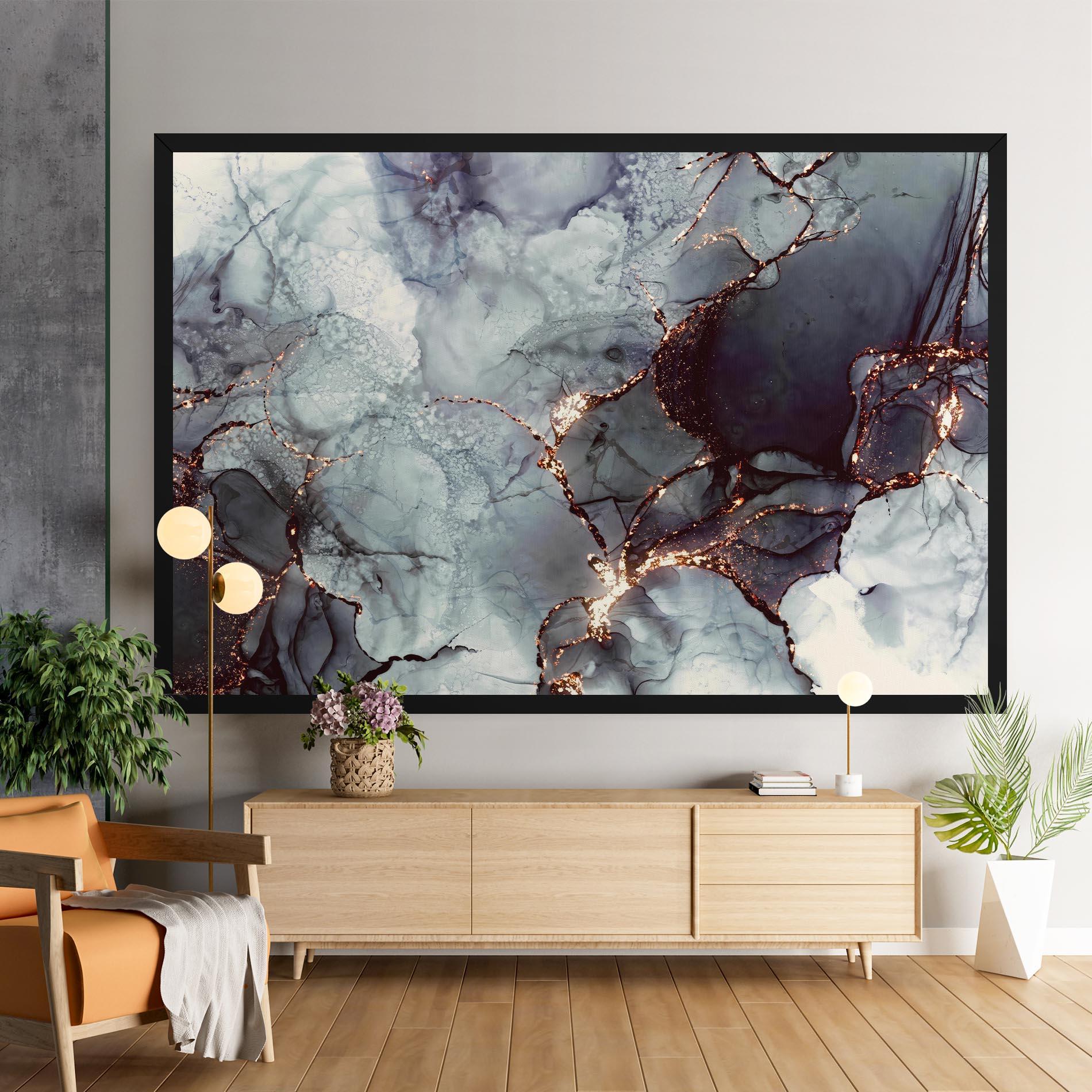 Leinwandbild Abstract Gold Path mockup 9