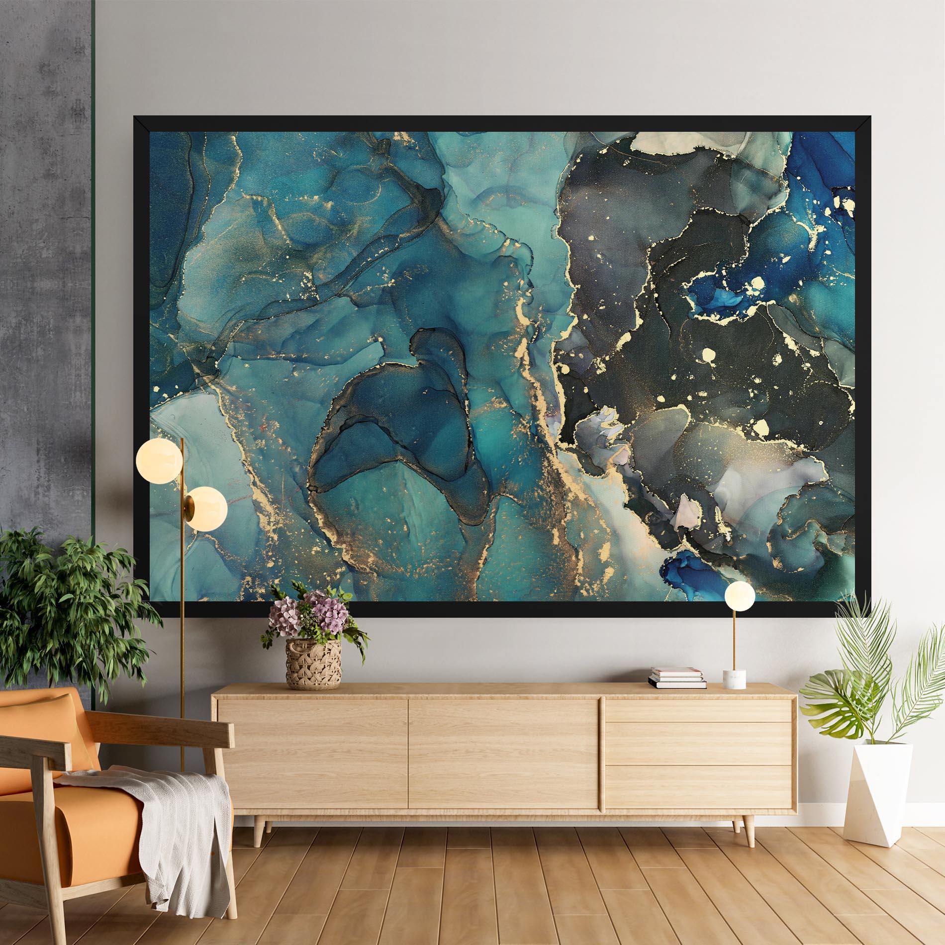 Leinwandbild Blue Marble mockup 9