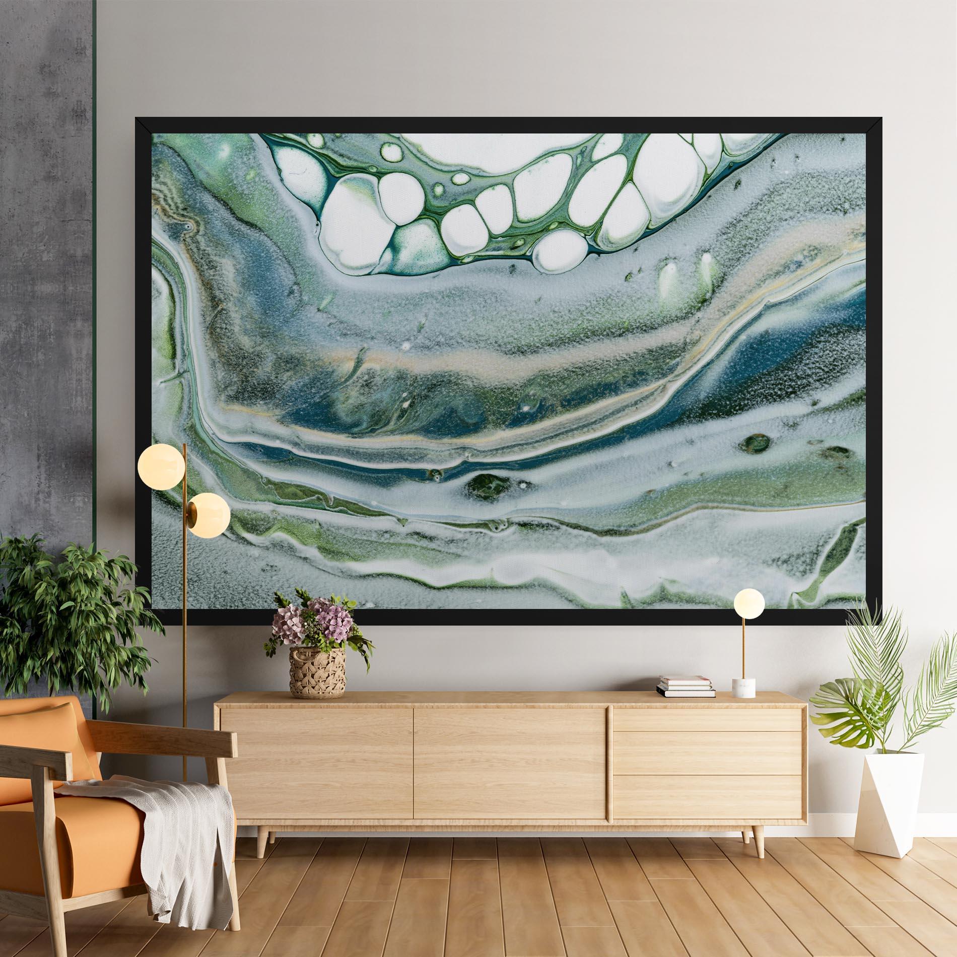 Leinwandbild Dark Green Liquid mockup 9