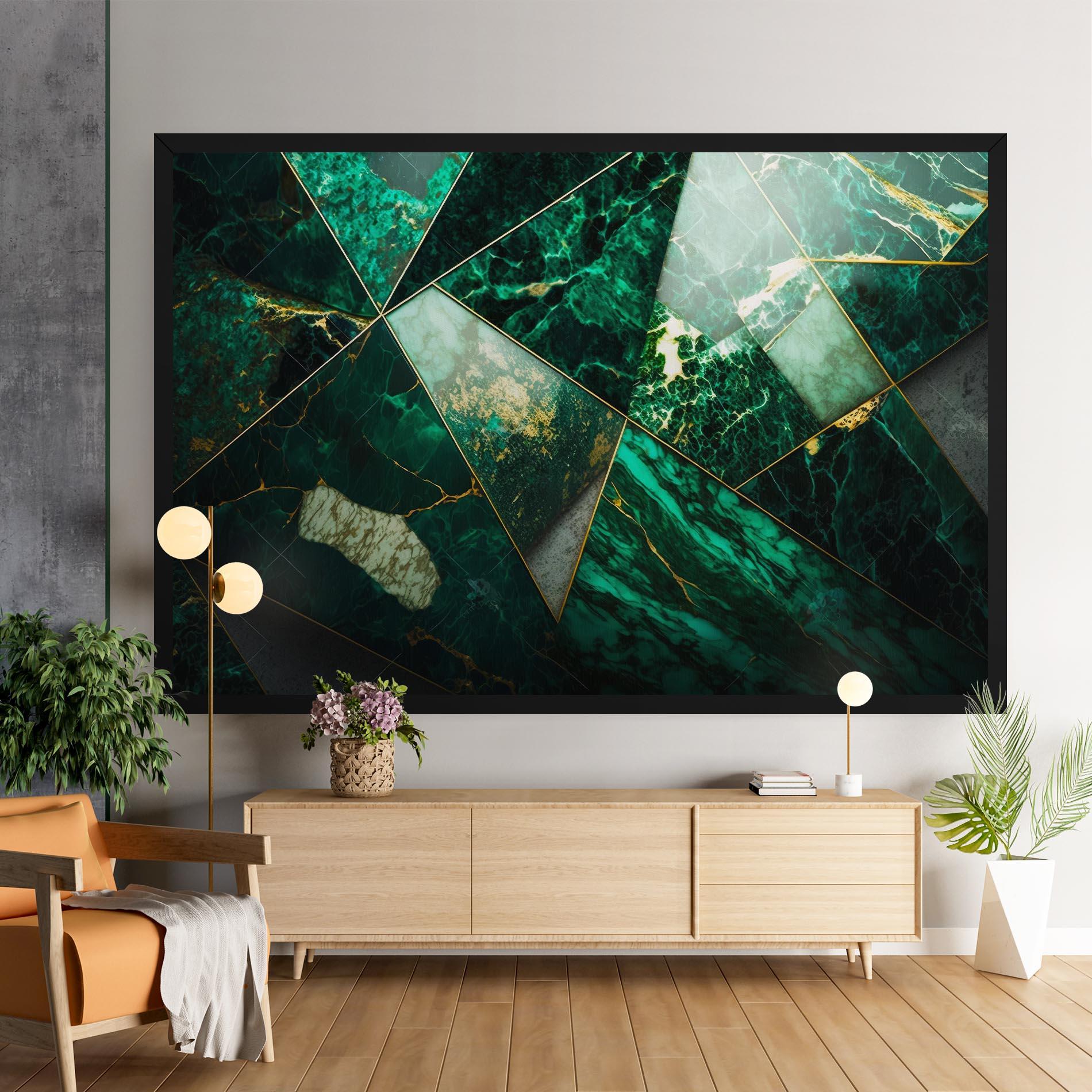 Leinwandbild Green Marble mockup 9