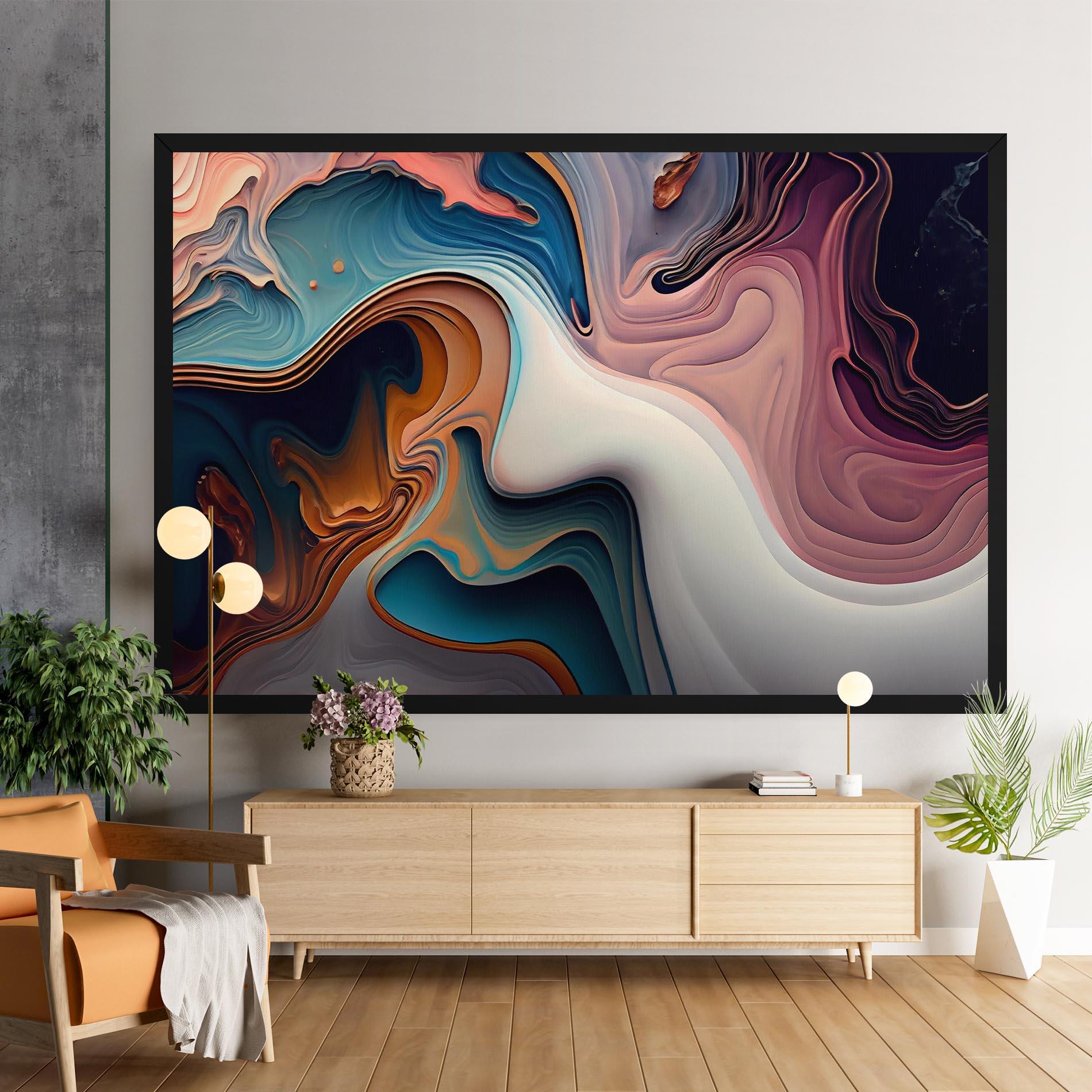 Leinwandbild Mixed Colors Marble mockup 9