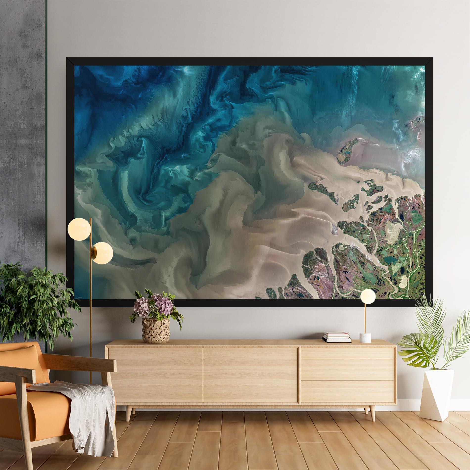 Leinwandbild Ocean Blue Marble mockup 9