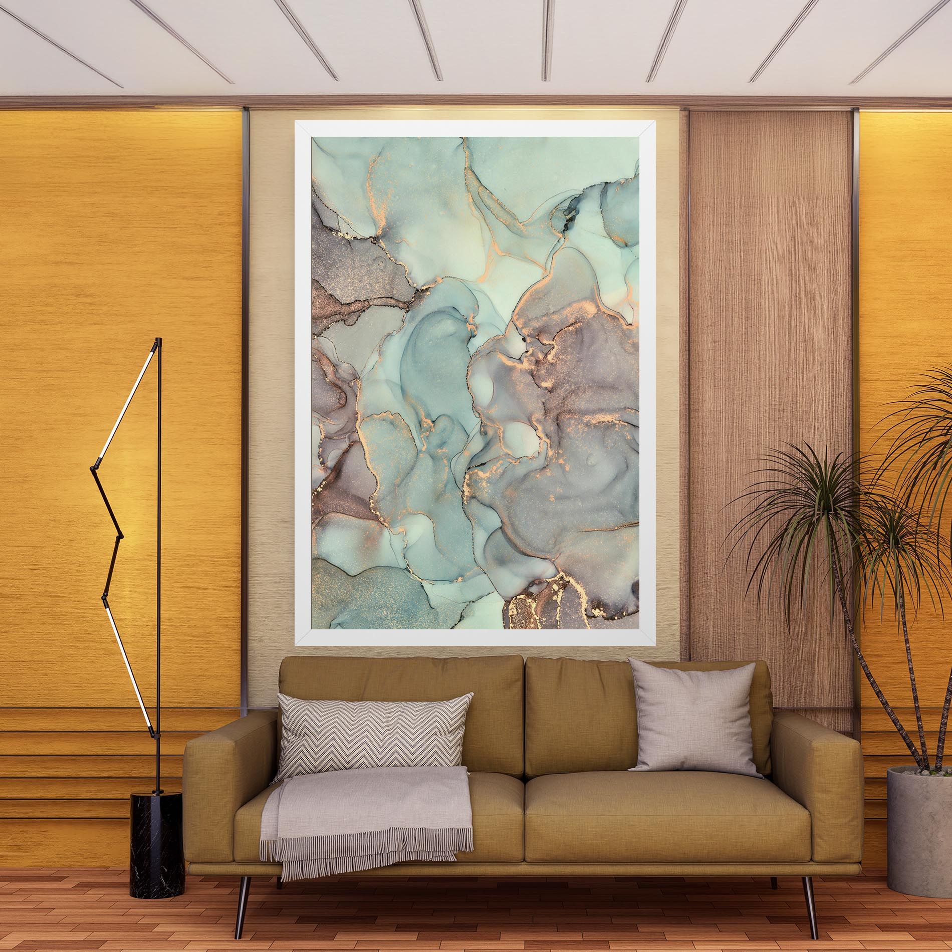 Abstract Turquoise Marble mockup 9