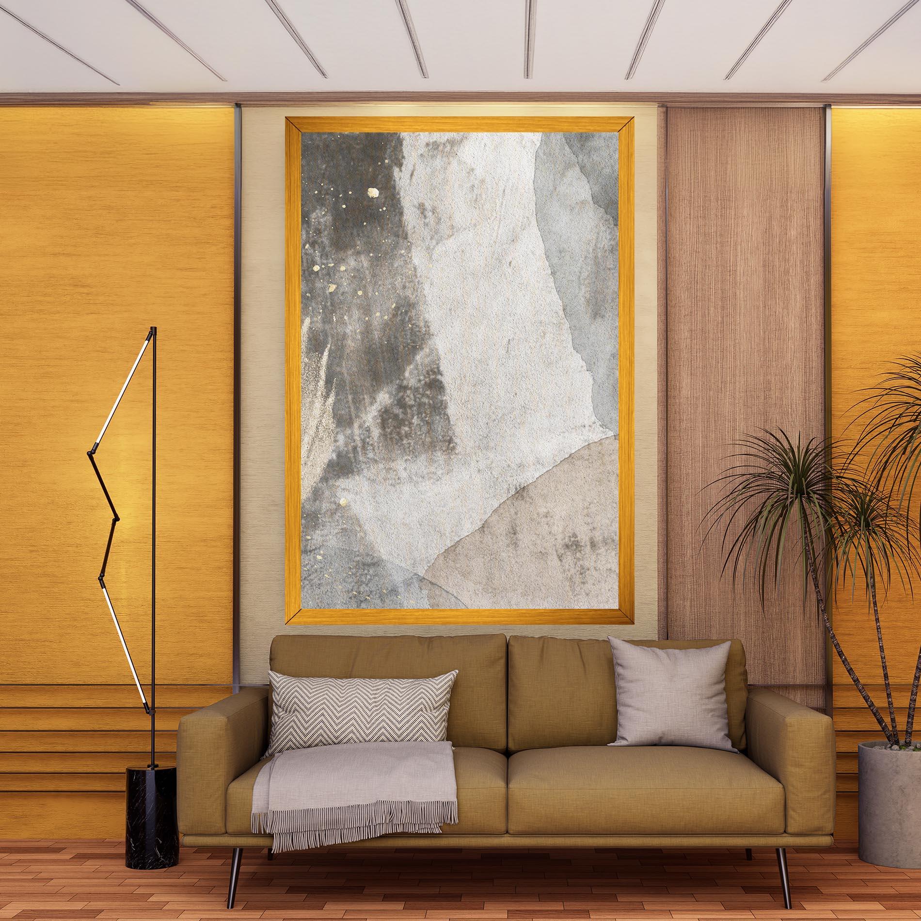 Leinwandbild Light Cream Marble mockup 9