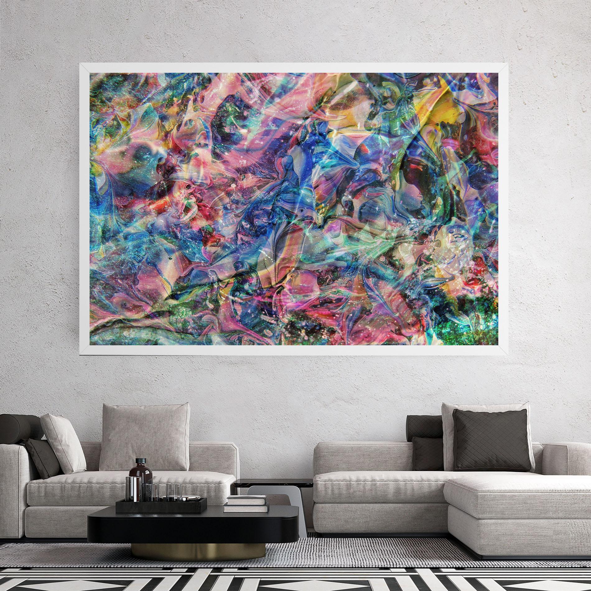 Leinwandbild Abstract Colourful Glass mockup 2