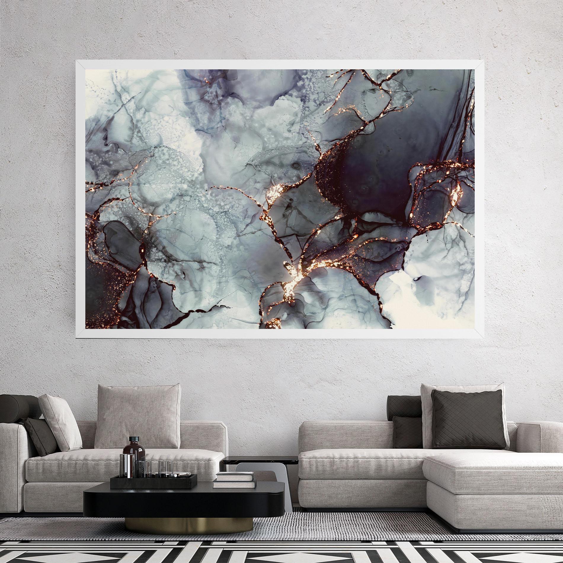 Leinwandbild Abstract Gold Path mockup 2