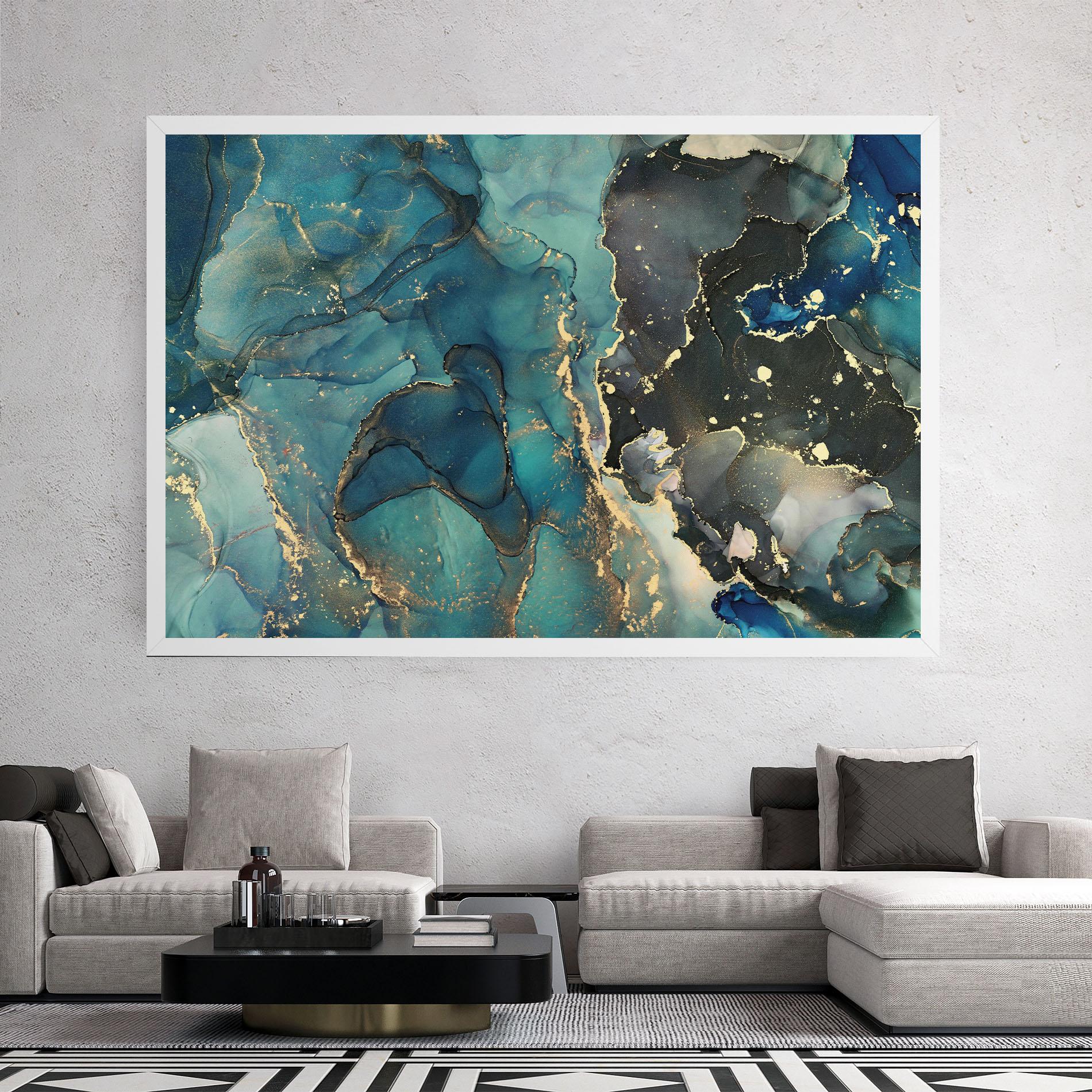 Leinwandbild Blue Marble mockup 2