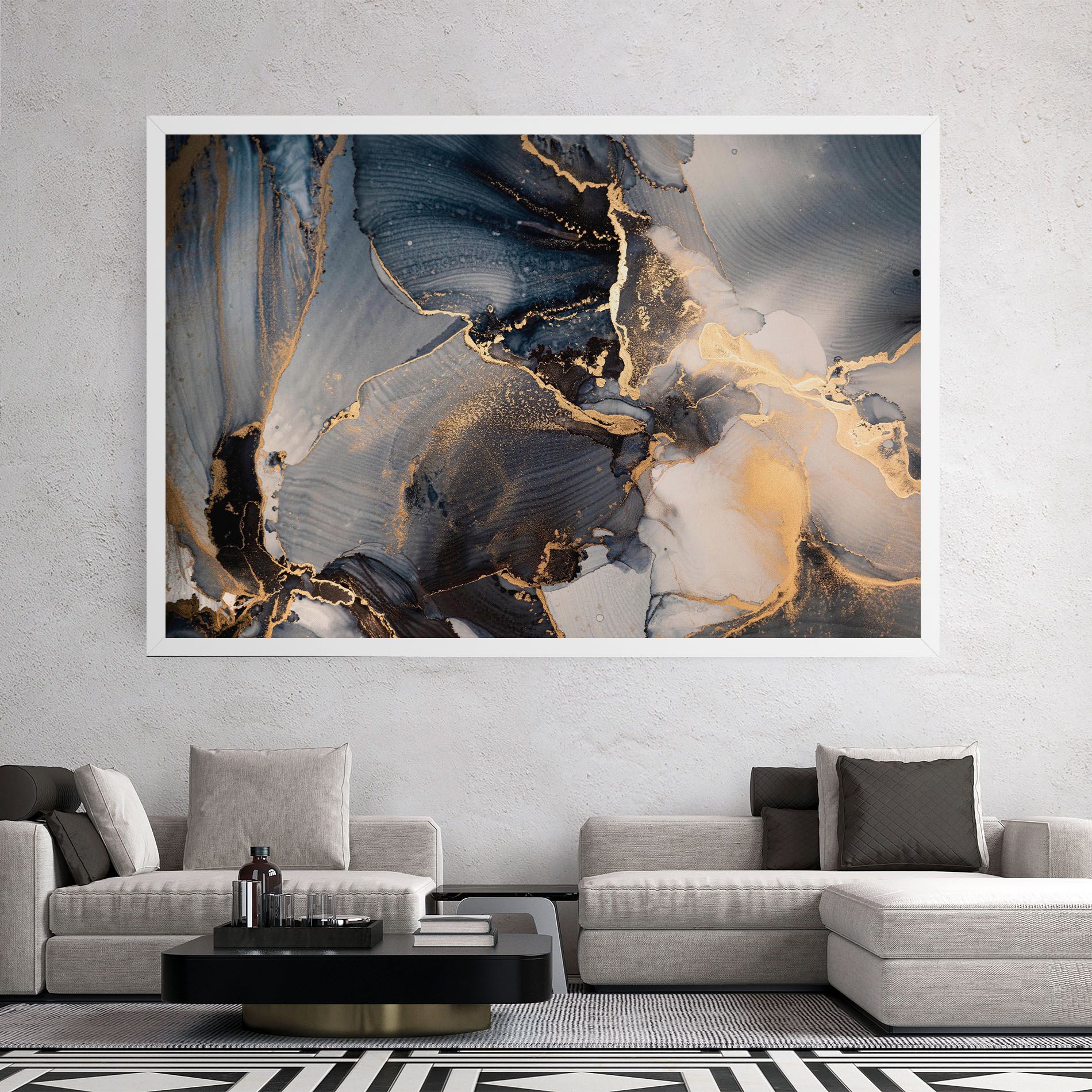 Golden Abstract Marble mockup 2