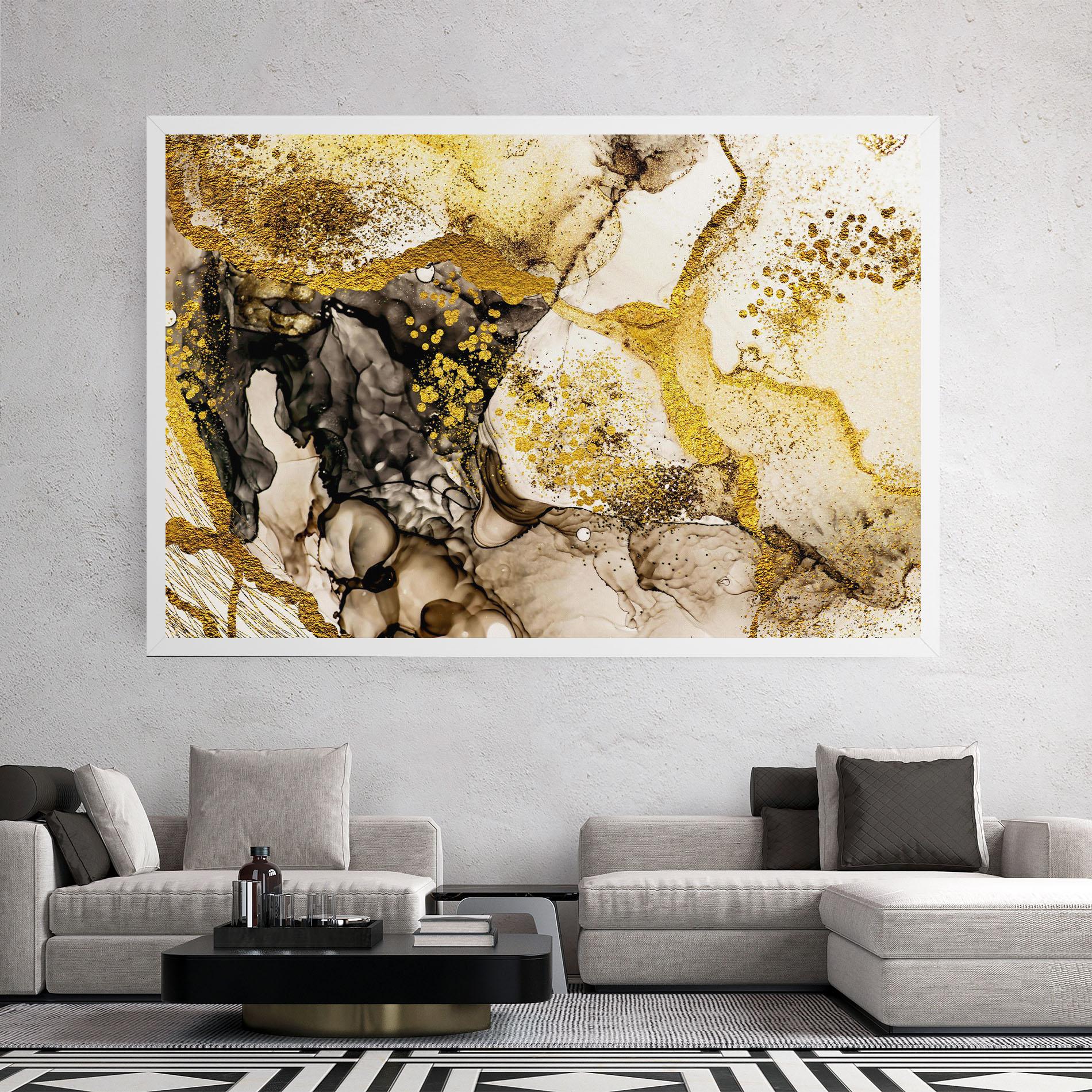 Leinwandbild Golden Sand mockup 2